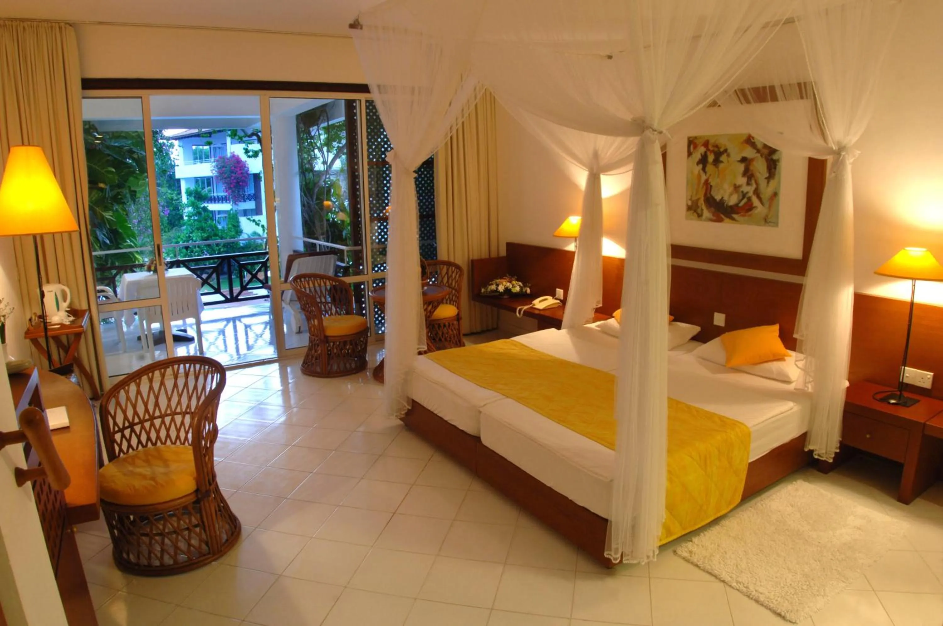 Balcony/Terrace, Bed in Lanka Princess All Inclusive Hotel