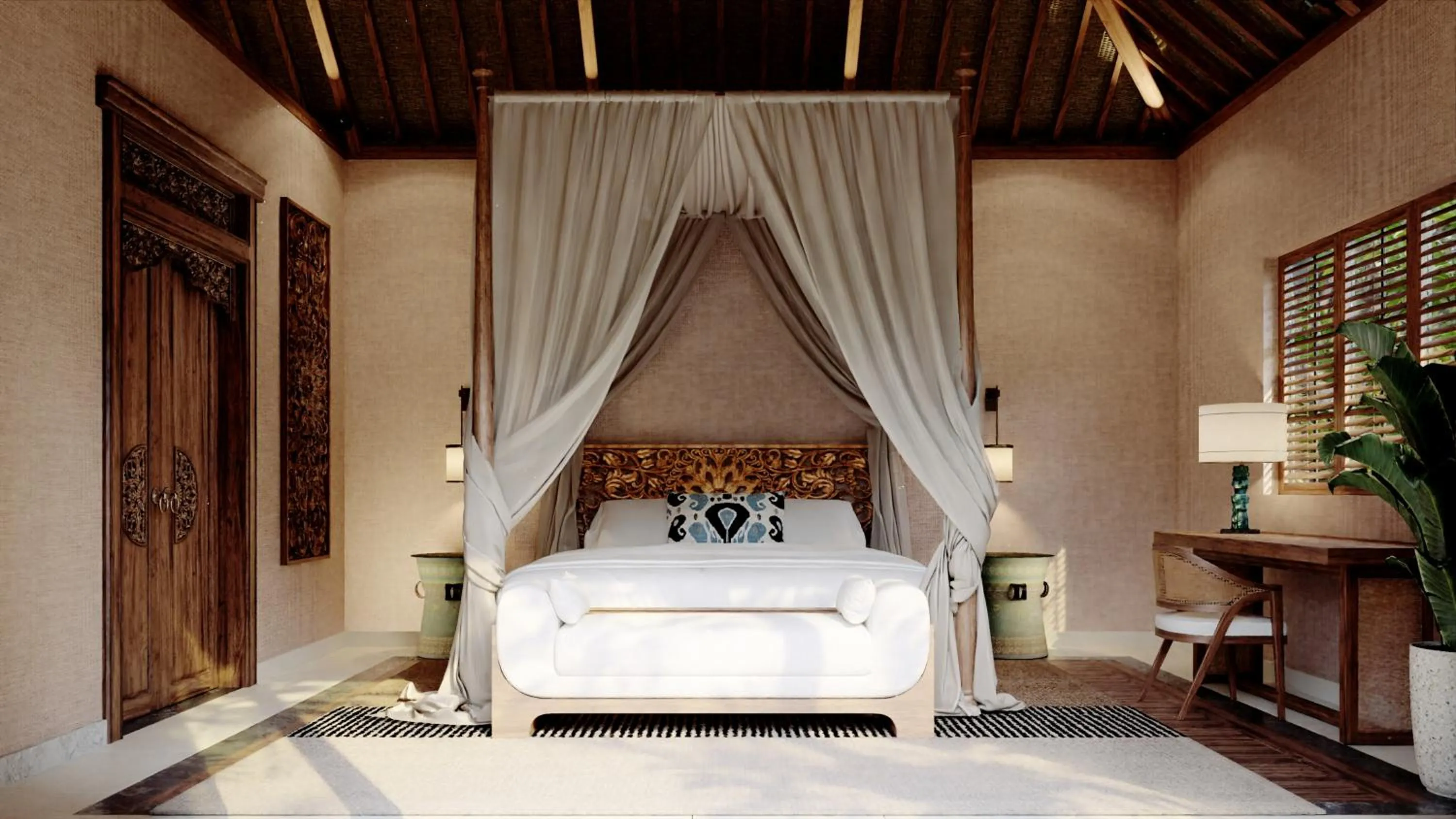 Bed in The One Boutique Villa & Spa Seminyak