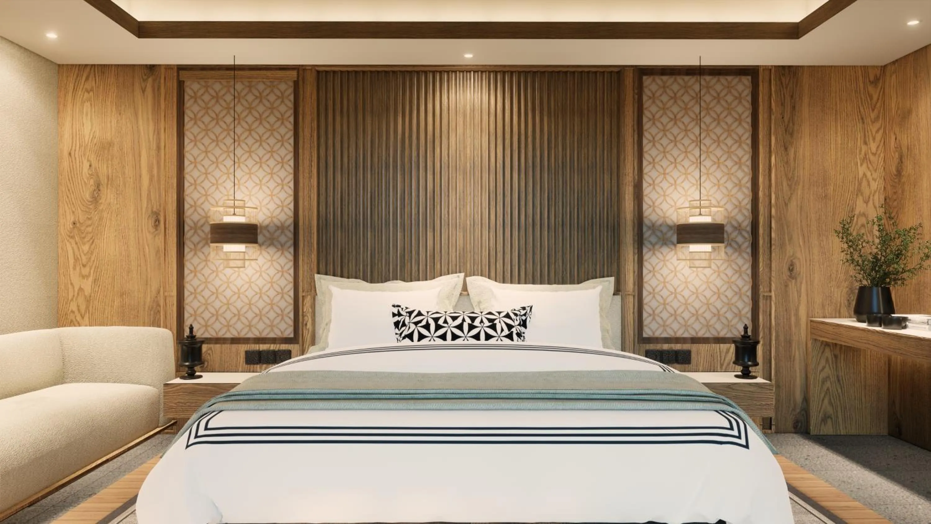 Bed in The One Boutique Villa