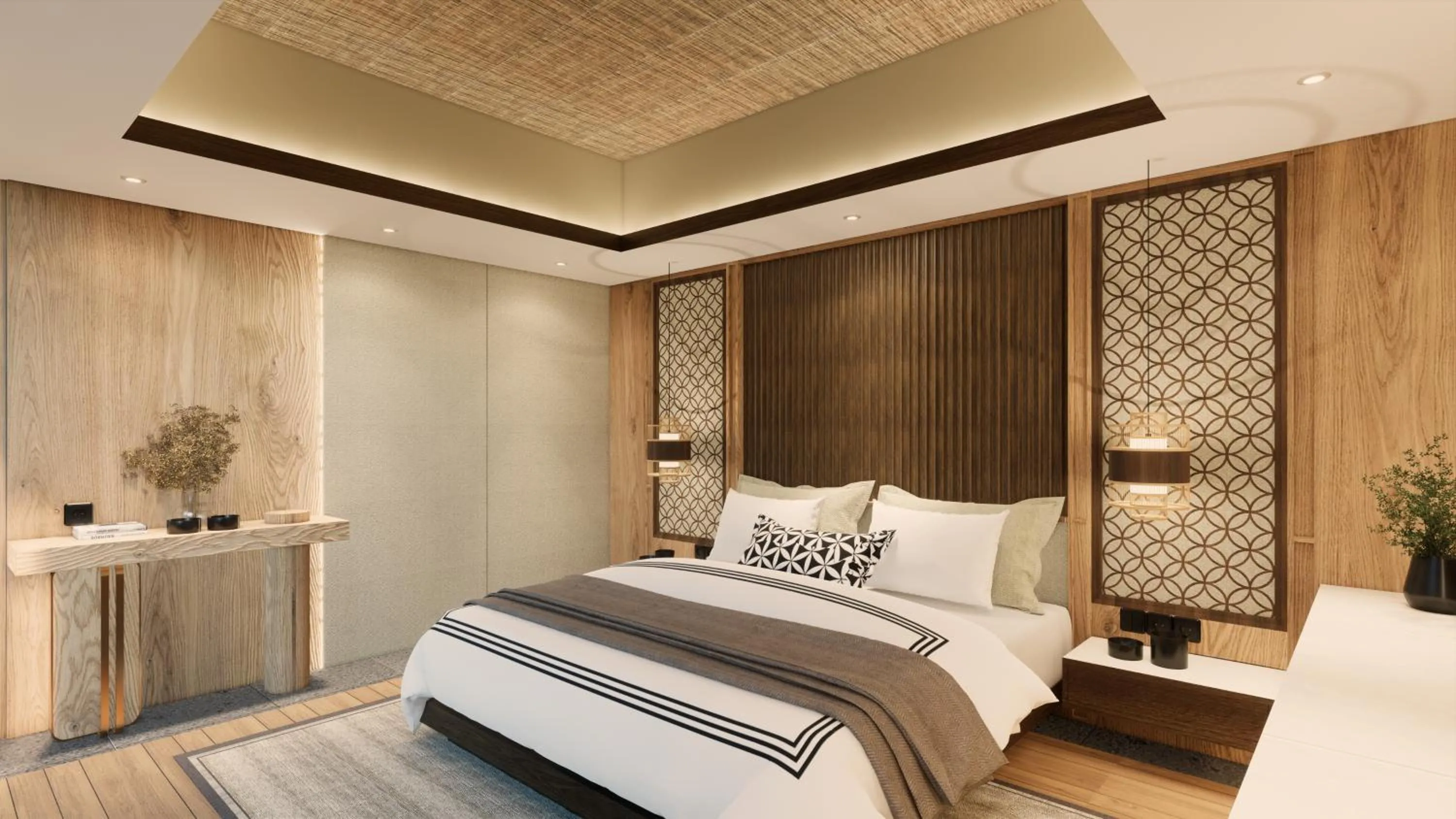 Bed in The One Boutique Villa