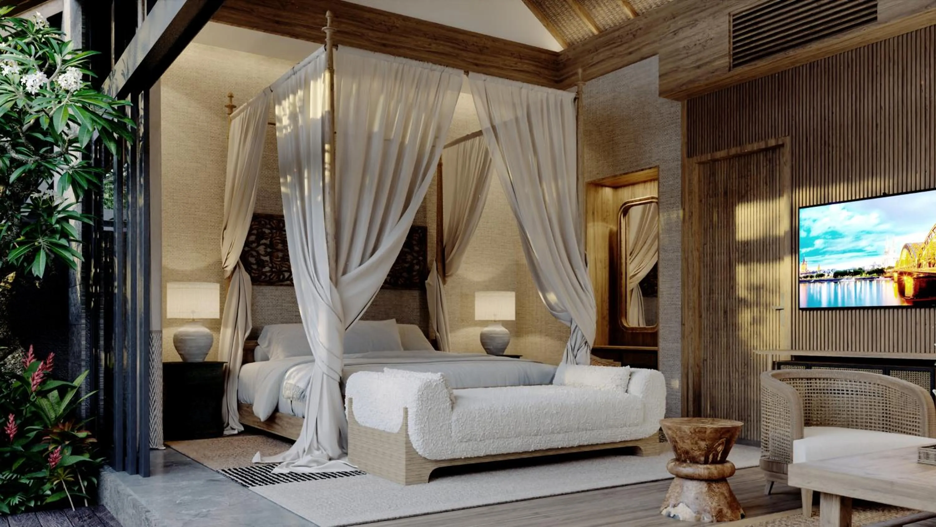 Bed in The One Boutique Villa
