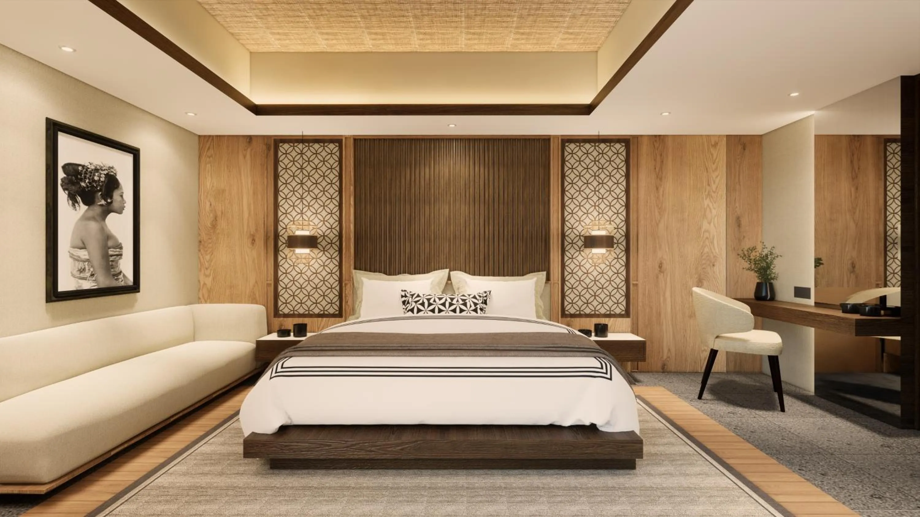 Bed in The One Boutique Villa