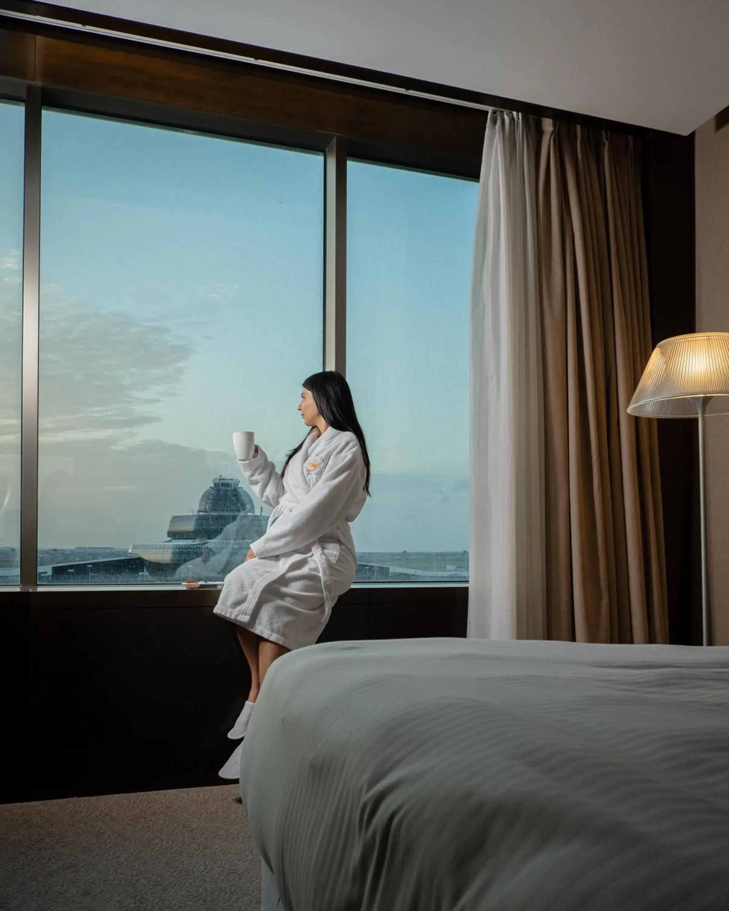 View (from property/room), Bed in FLY INN BAKU View (from property/room), Bed in FLY INN BAKU