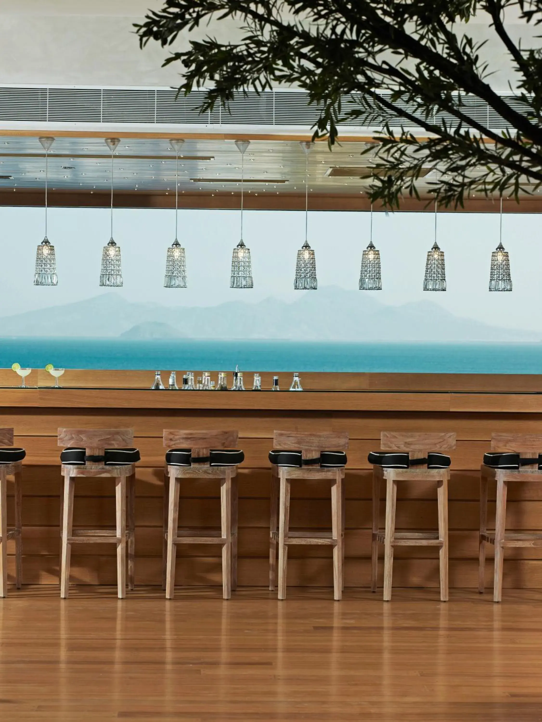 Lounge or bar in Mitsis Selection Blue Domes Lounge or bar in Mitsis Selection Blue Domes