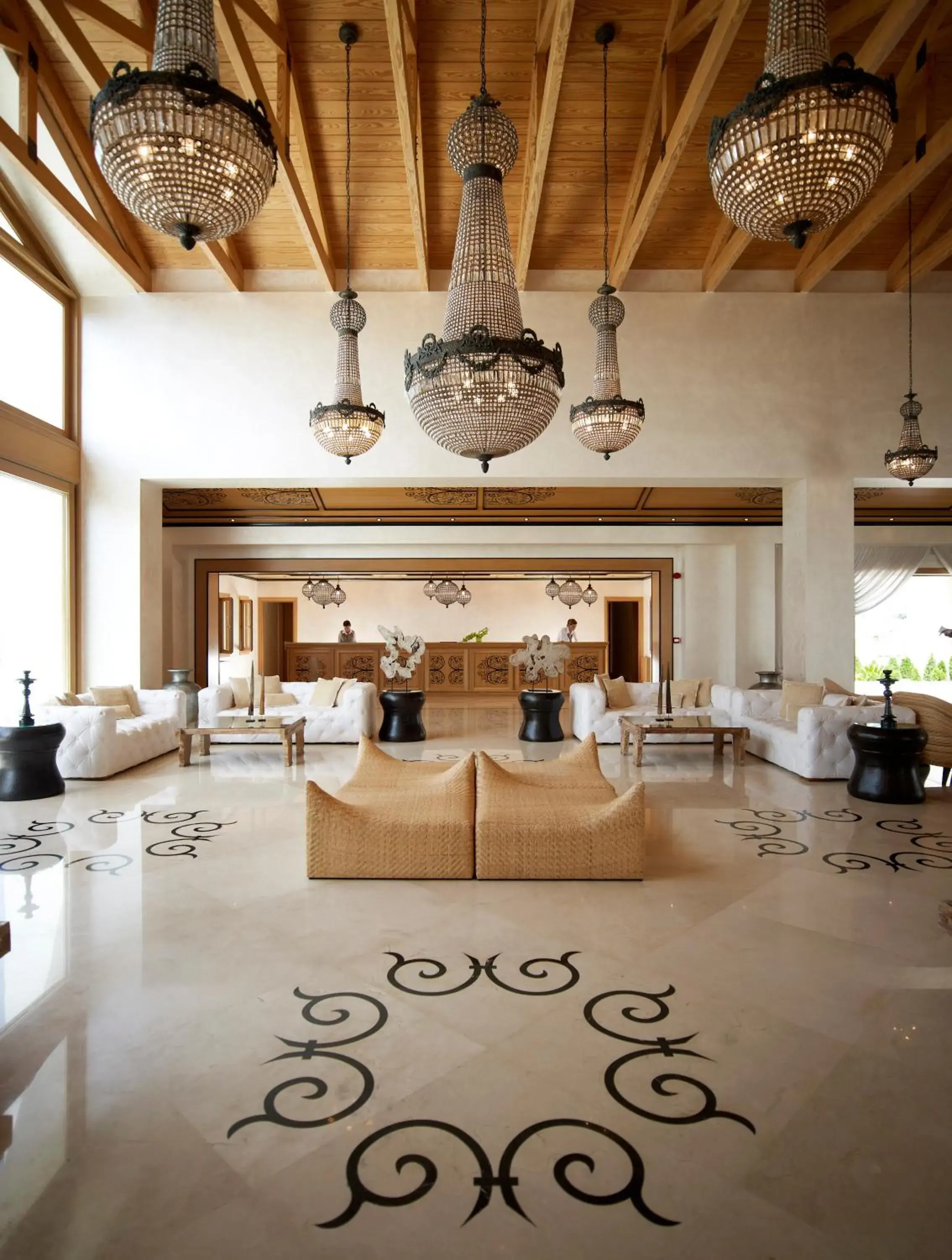 Lobby or reception in Mitsis Selection Blue Domes Lobby or reception in Mitsis Selection Blue Domes