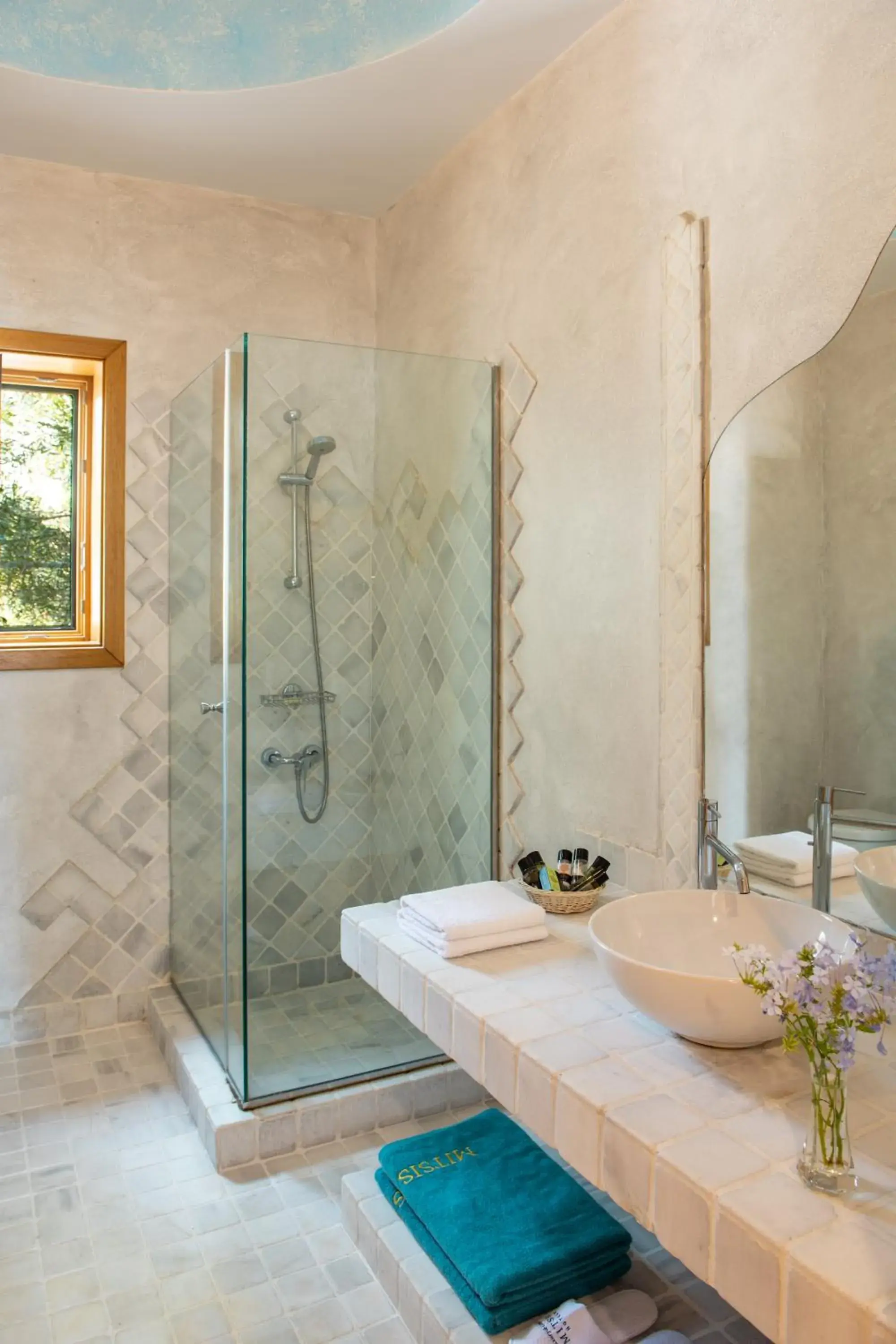 Bathroom in Mitsis Selection Blue Domes Bathroom in Mitsis Selection Blue Domes