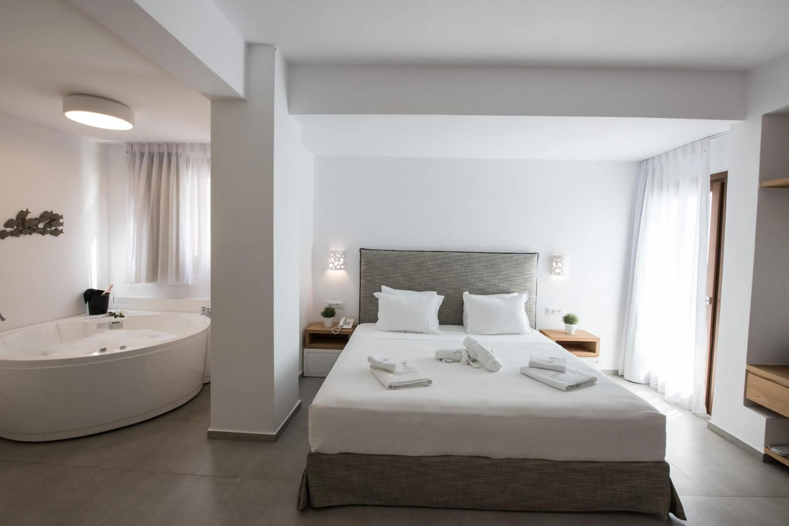 Bedroom, Bed in Natura Luxury Boutique Hotel Skopelos