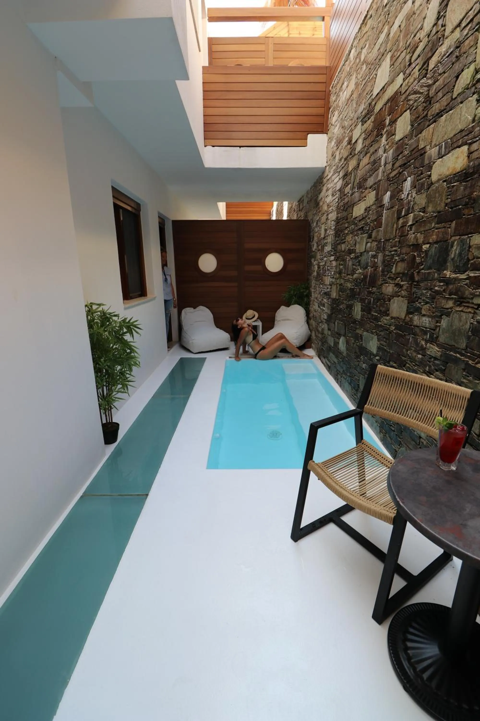 Patio, Bed in Natura Luxury Boutique Hotel Skopelos