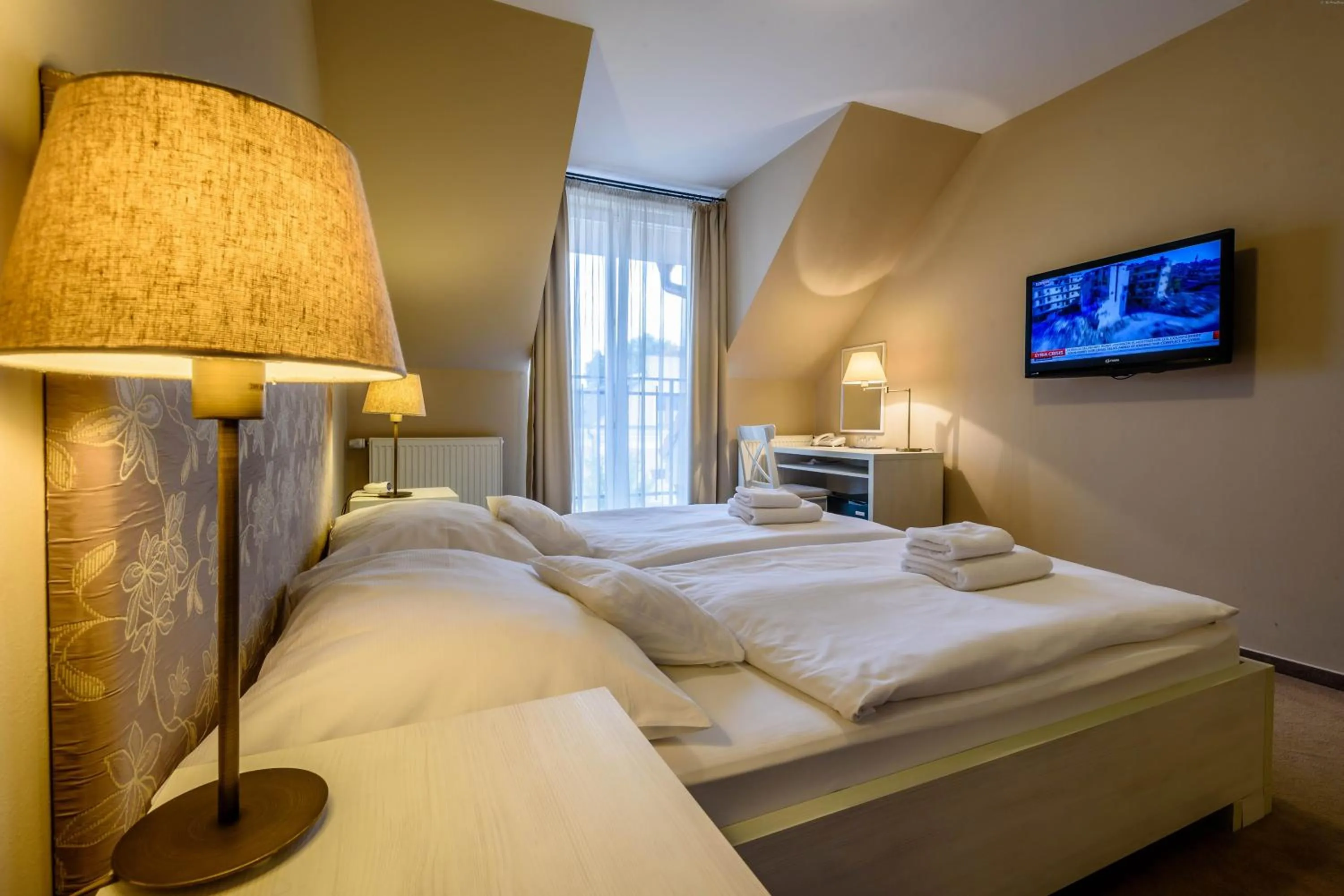 Decorative detail, Bed in Penzión Central Park