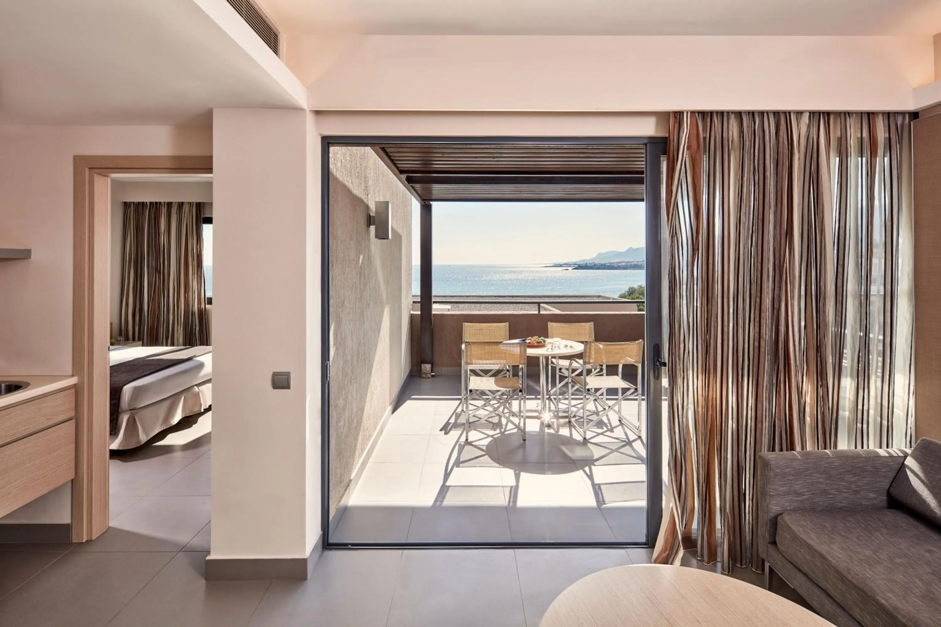 Living room, Bed in Atlantica Mikri Poli Crete