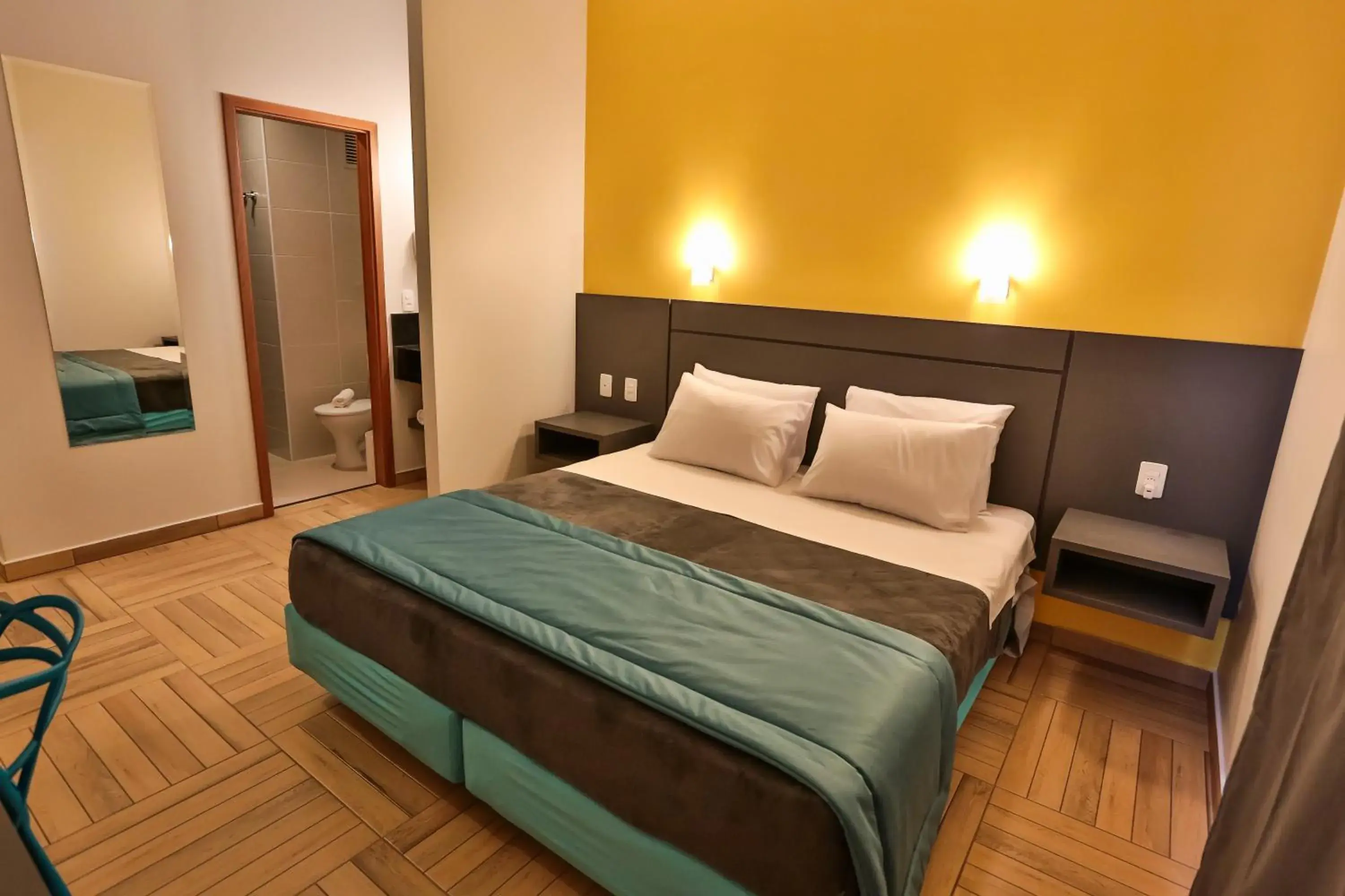 Bed in Sleep Inn São Carlos Bed in Sleep Inn São Carlos