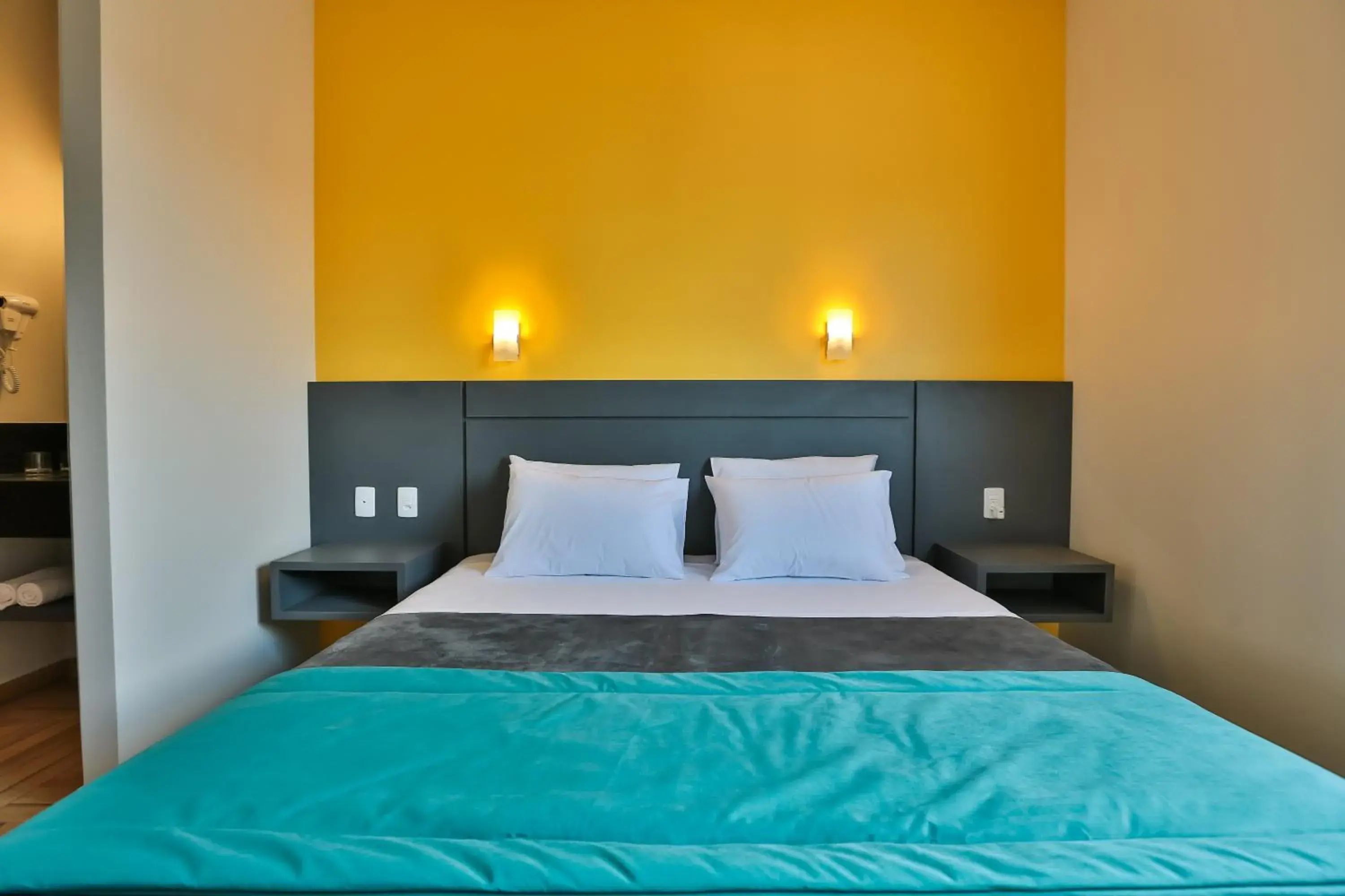 Bed in Sleep Inn São Carlos Bed in Sleep Inn São Carlos