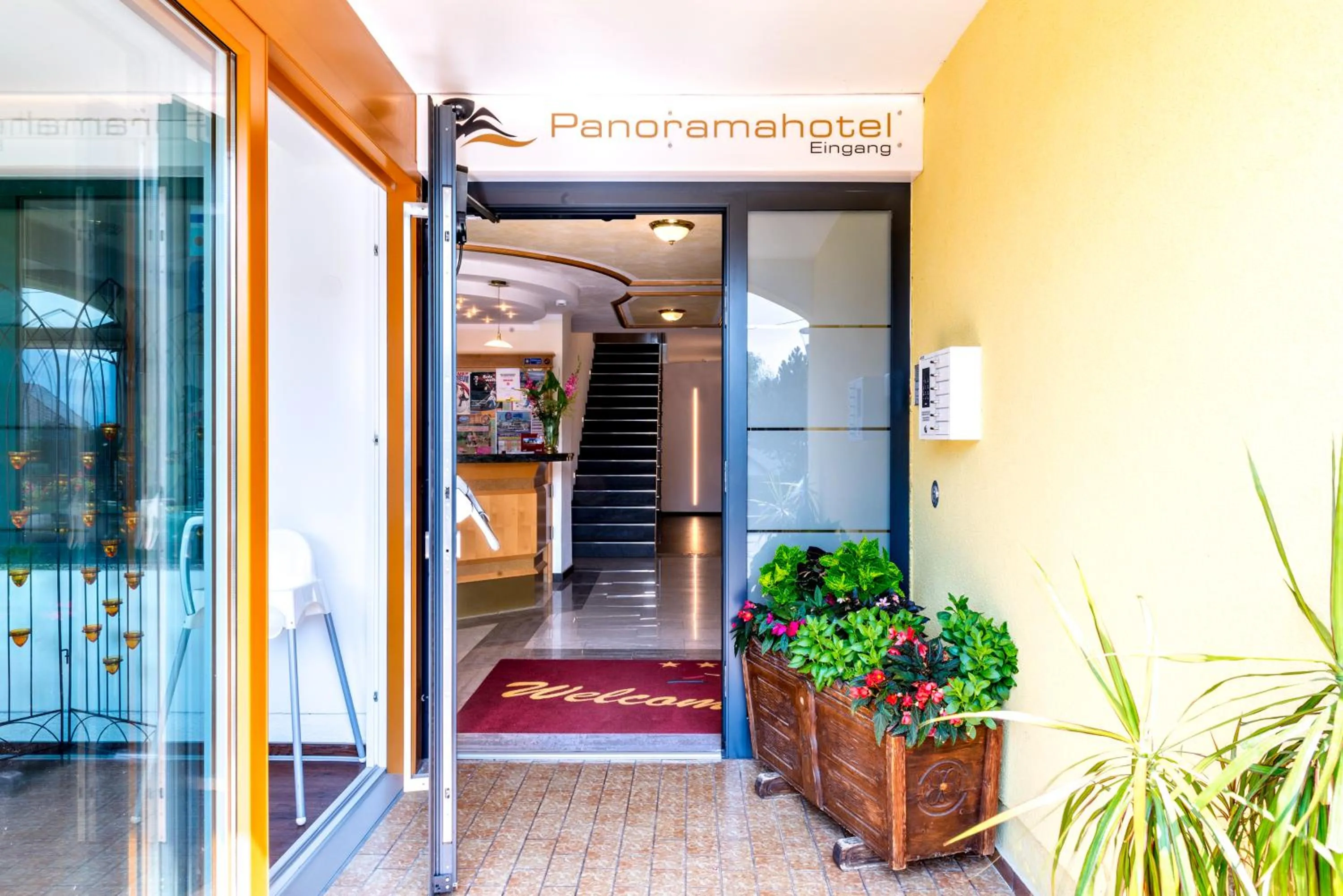 Facade/entrance in Panorama Hotel Traunstein