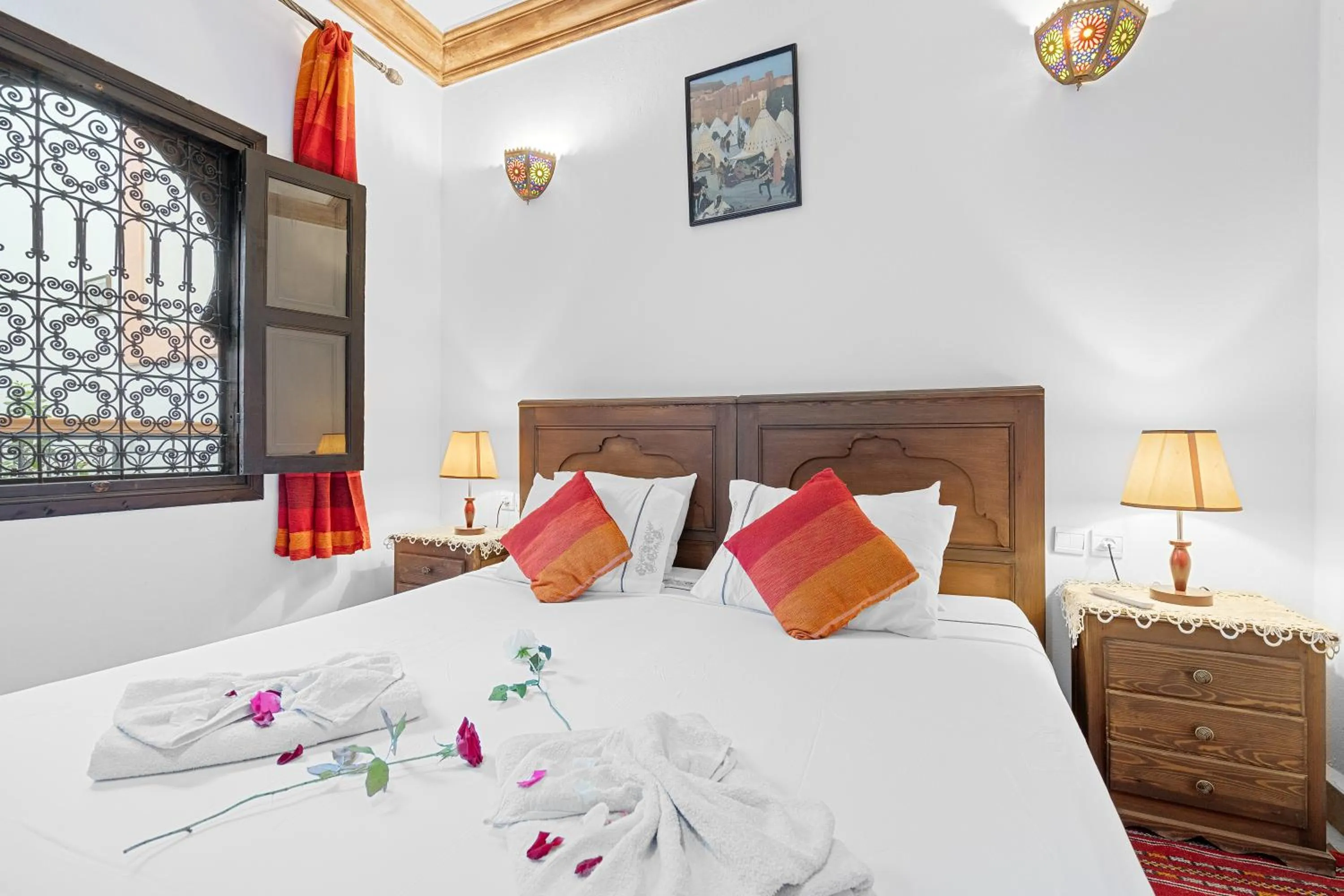 Bed in Riad Marwa Marrakech