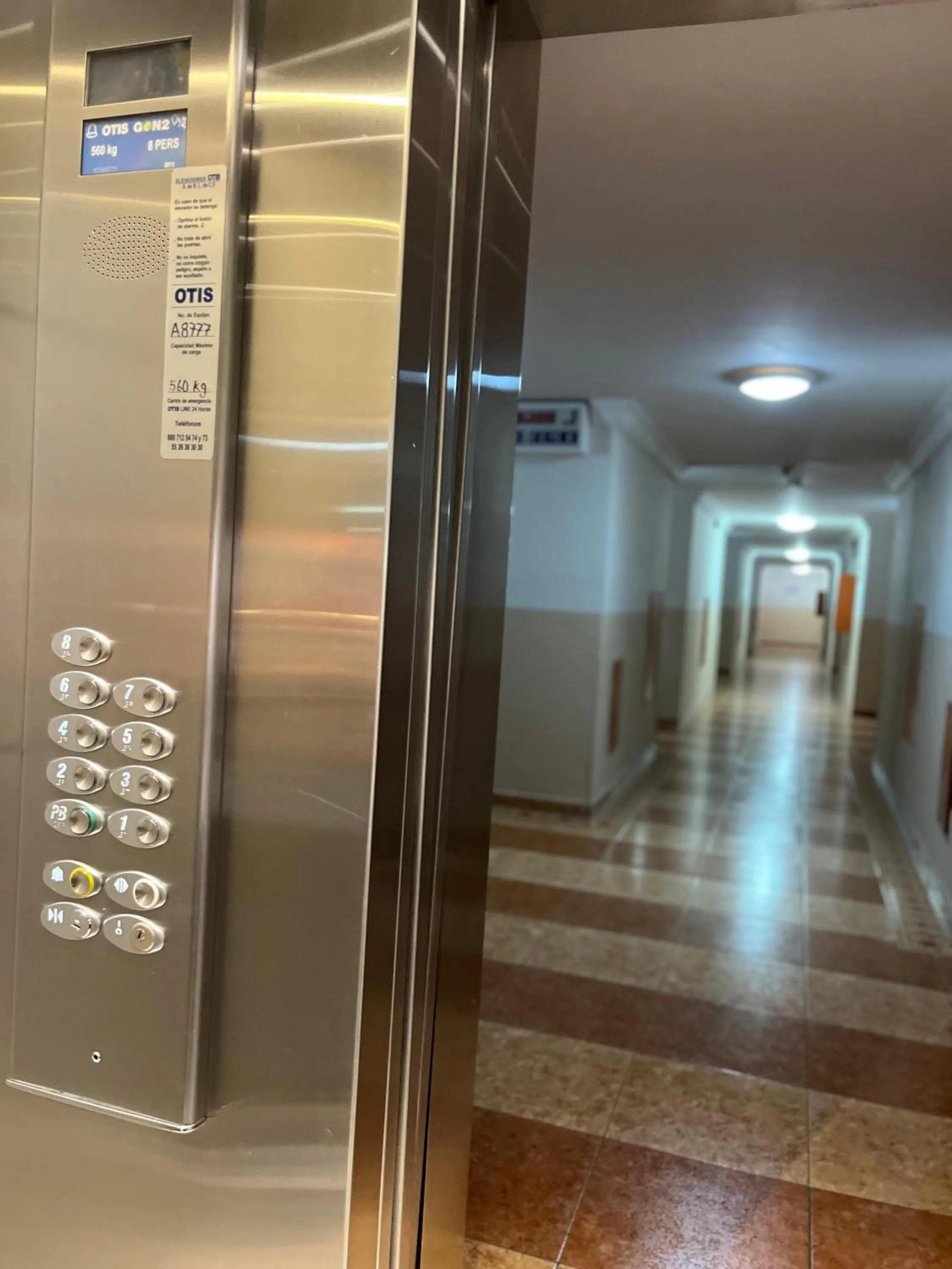 elevator in Hotel Gilfer Puebla Centro Histórico