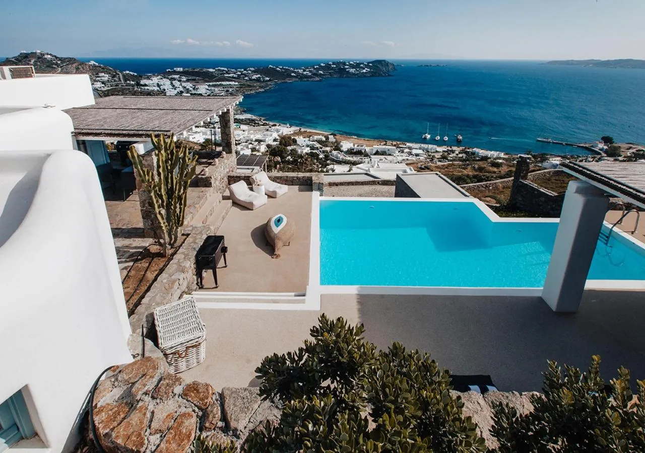 Pool view in Diana Villa Mykonos