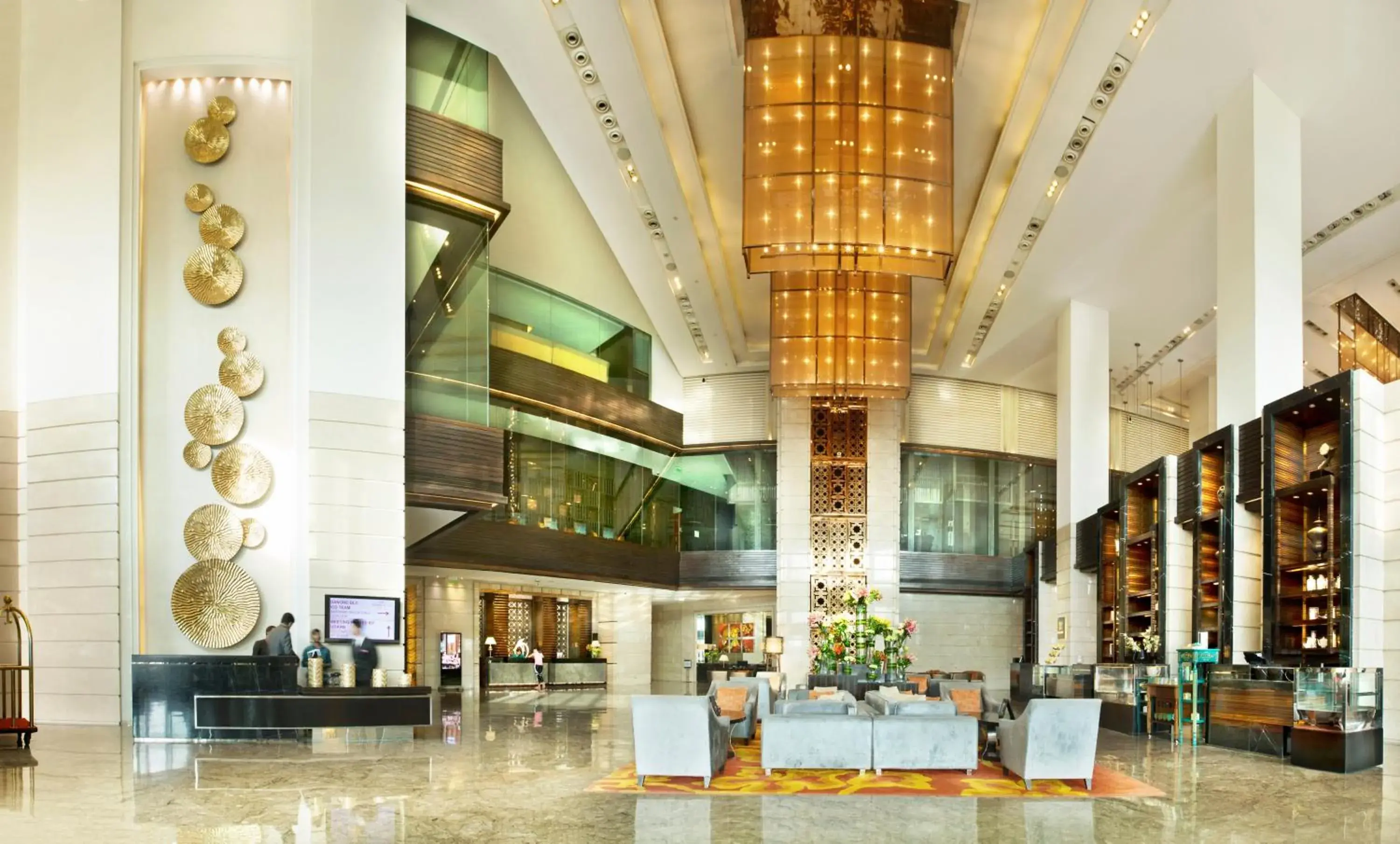Lobby or reception in Crowne Plaza New Delhi Rohini by IHG Lobby or reception in Crowne Plaza New Delhi Rohini by IHG