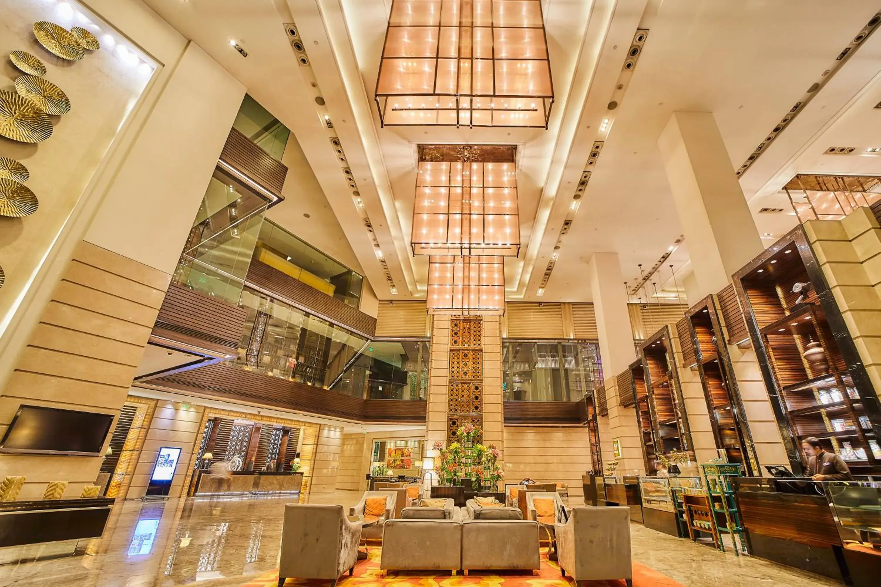 Lobby or reception in Crowne Plaza New Delhi Rohini by IHG Lobby or reception in Crowne Plaza New Delhi Rohini by IHG