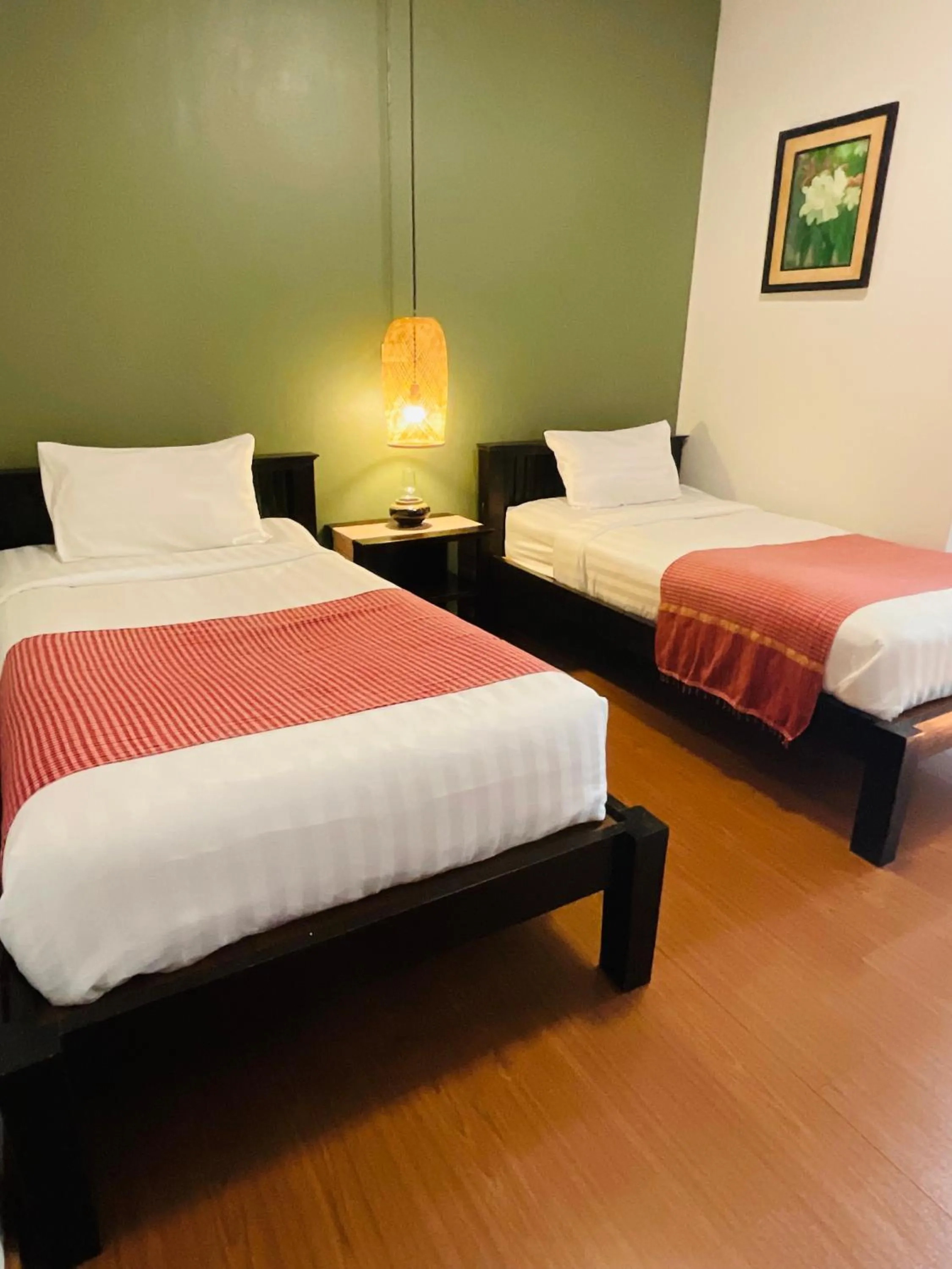 Bed in Baan Klang Vieng