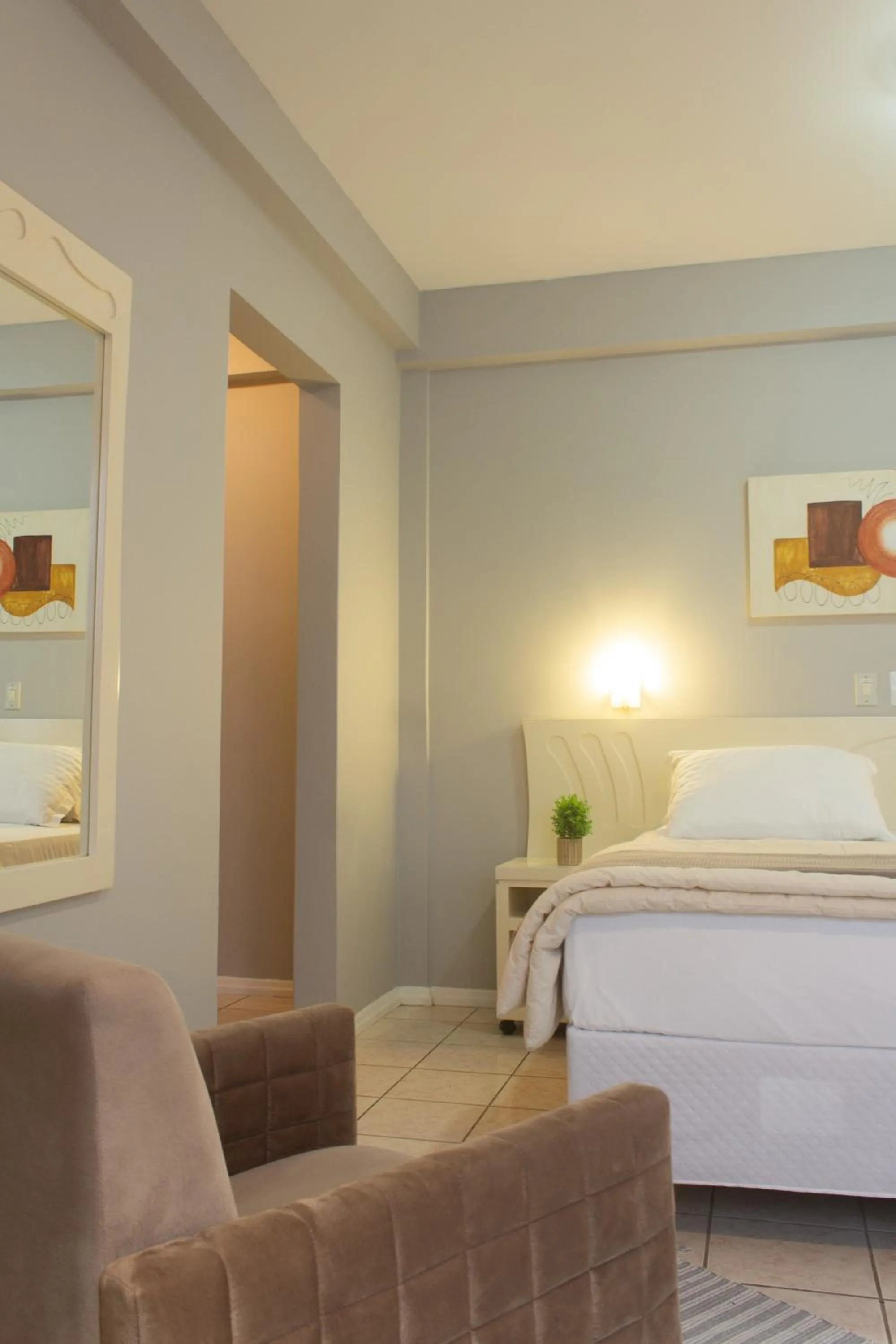 Bed in Hotel Caverá