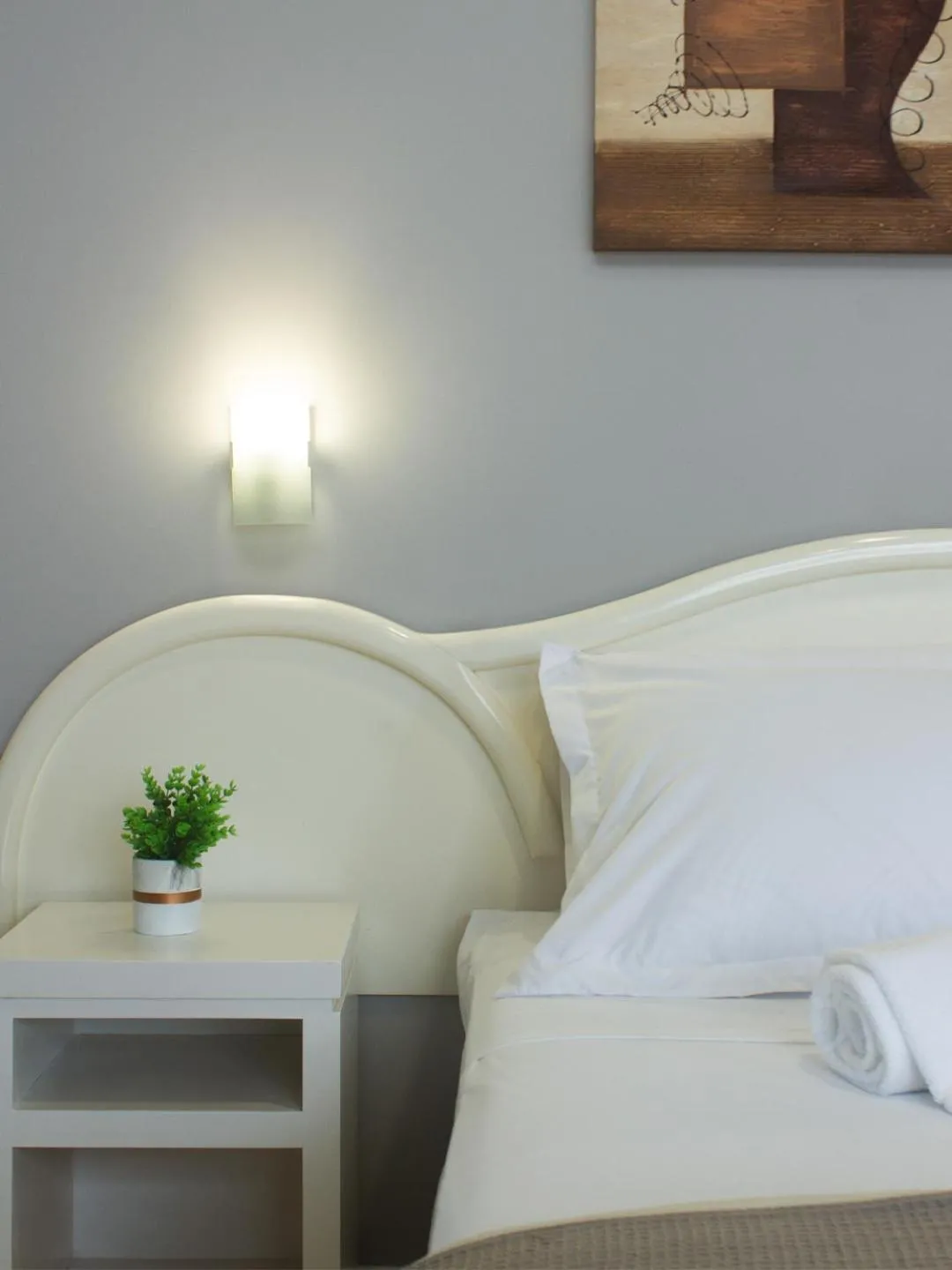 Bed in Hotel Caverá