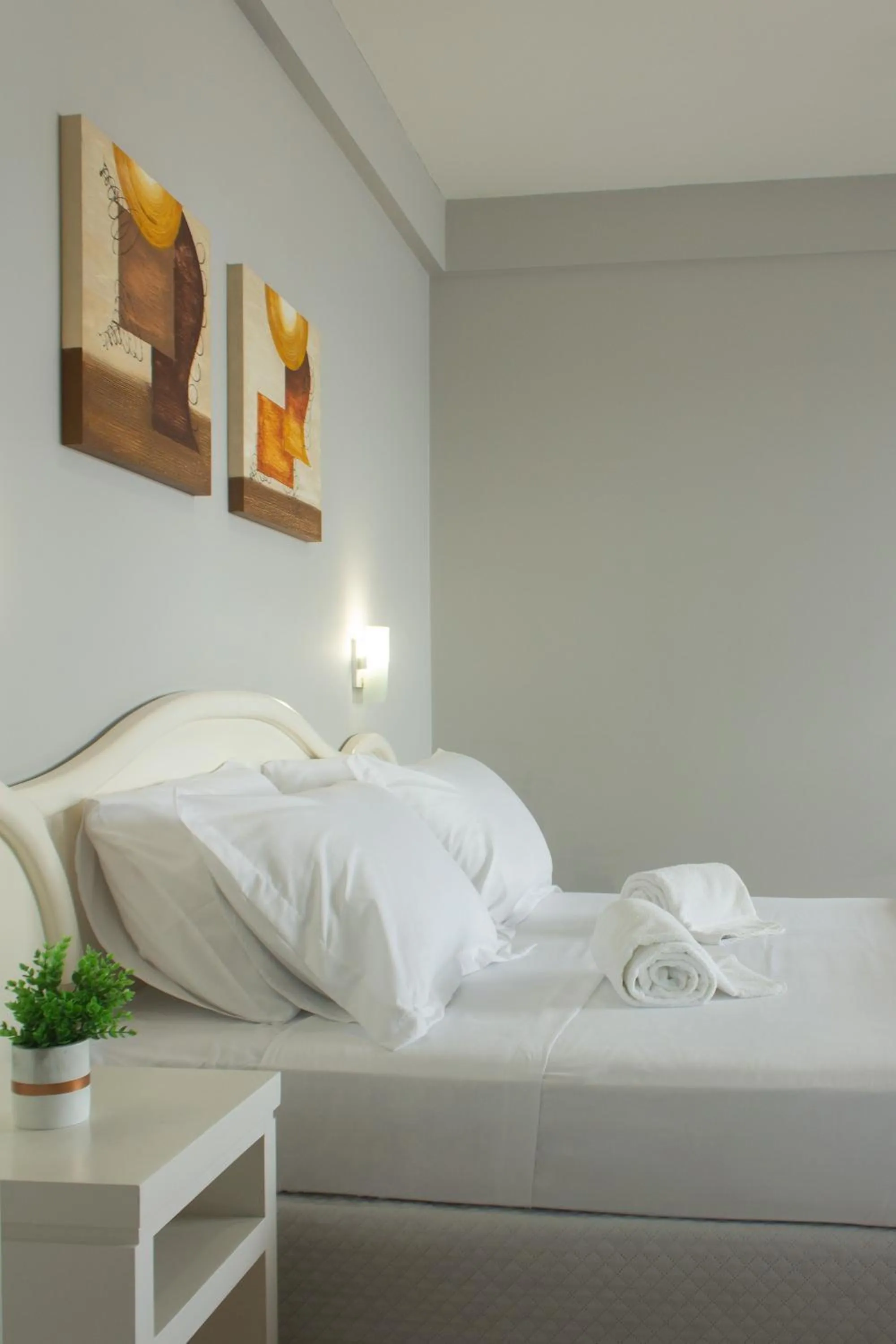 Bed in Hotel Caverá