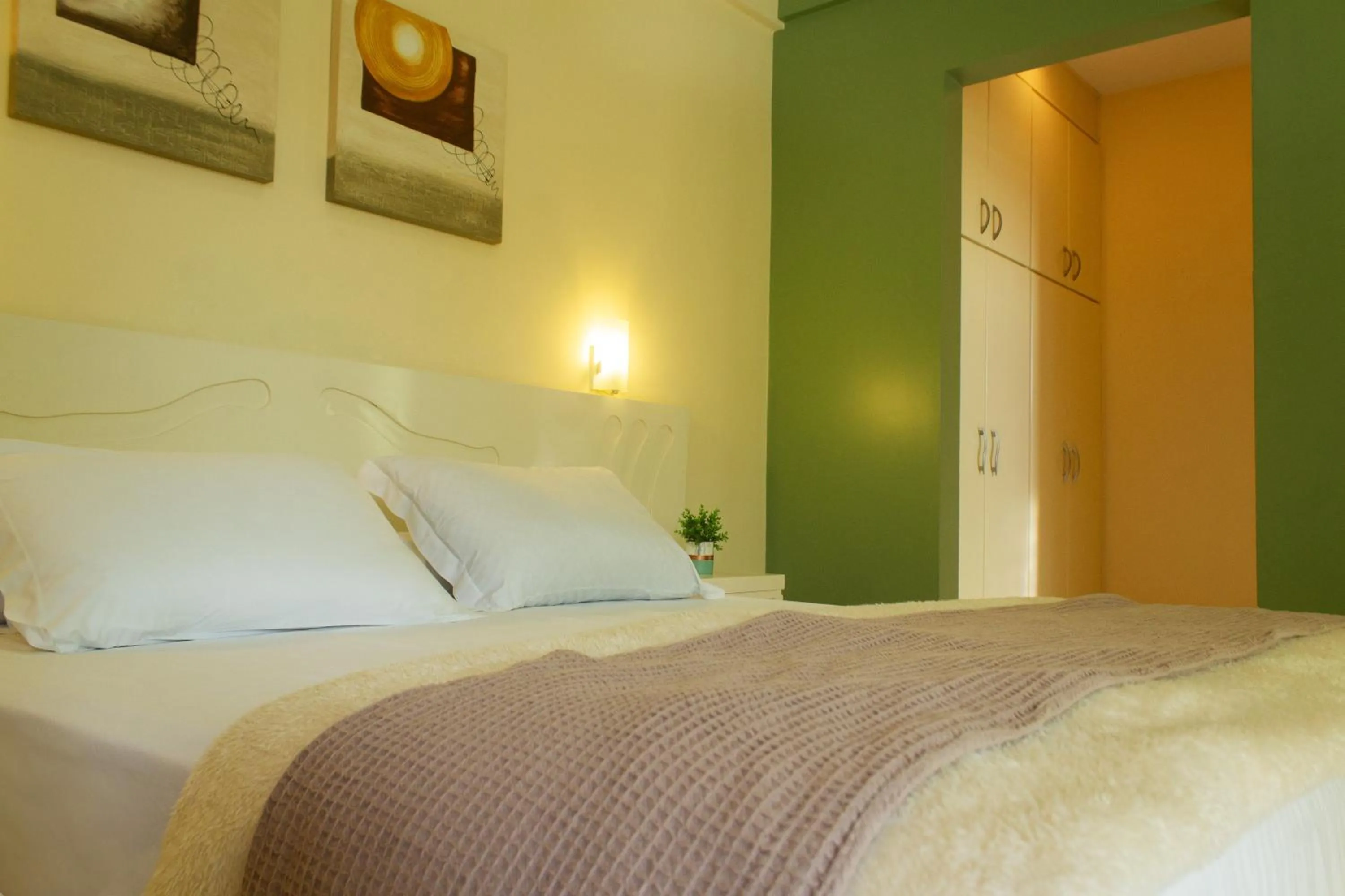 Bed in Hotel Caverá