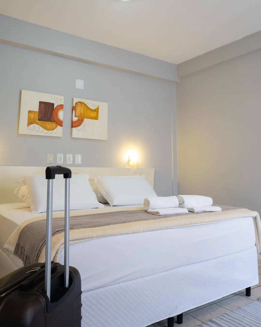 Bed in Hotel Caverá