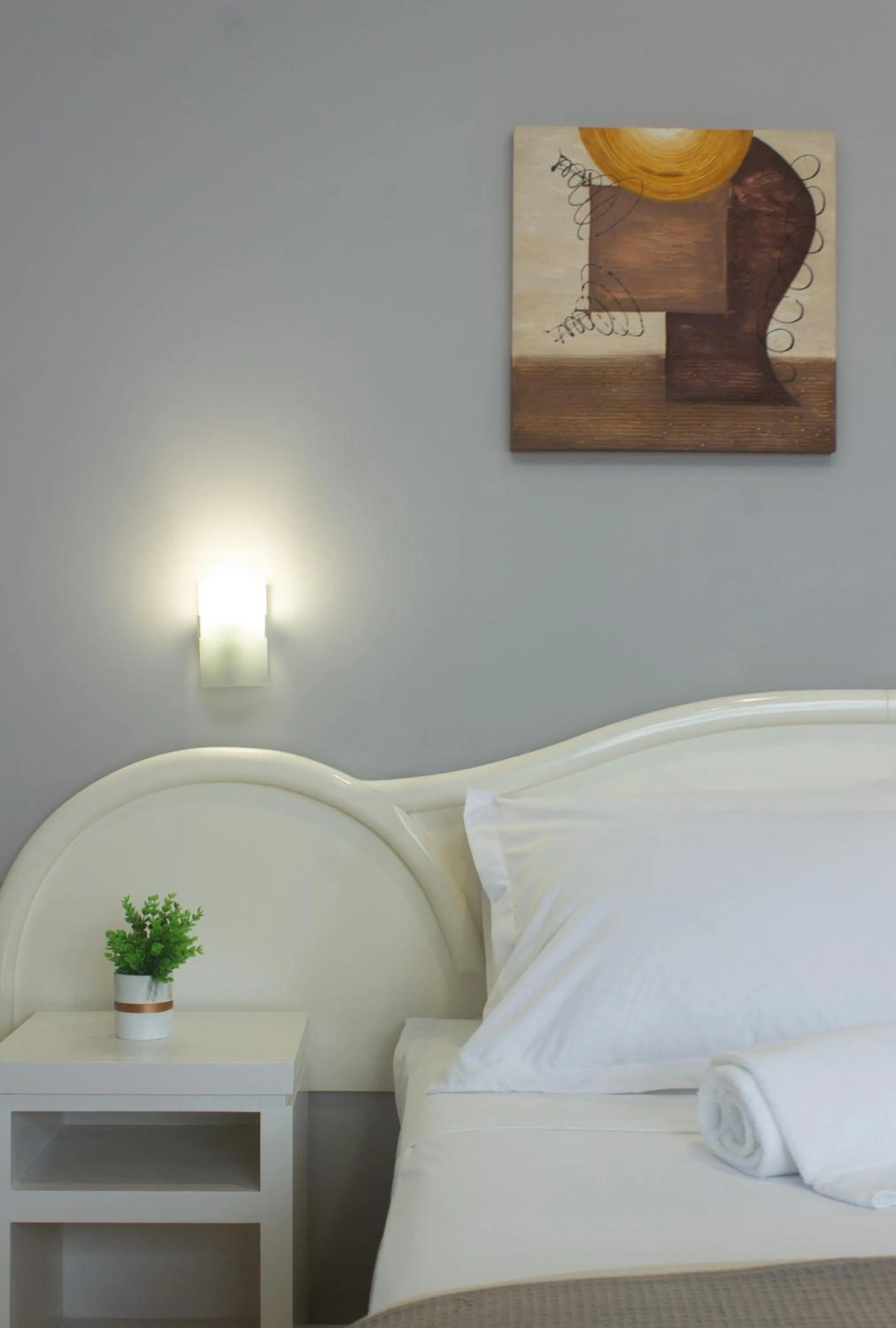 Bed in Hotel Caverá