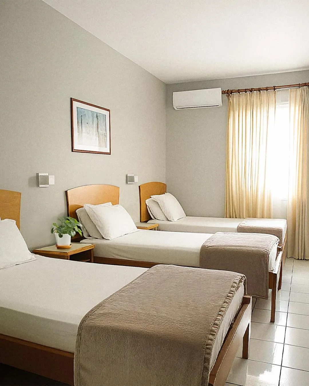 Bed in Hotel Caverá