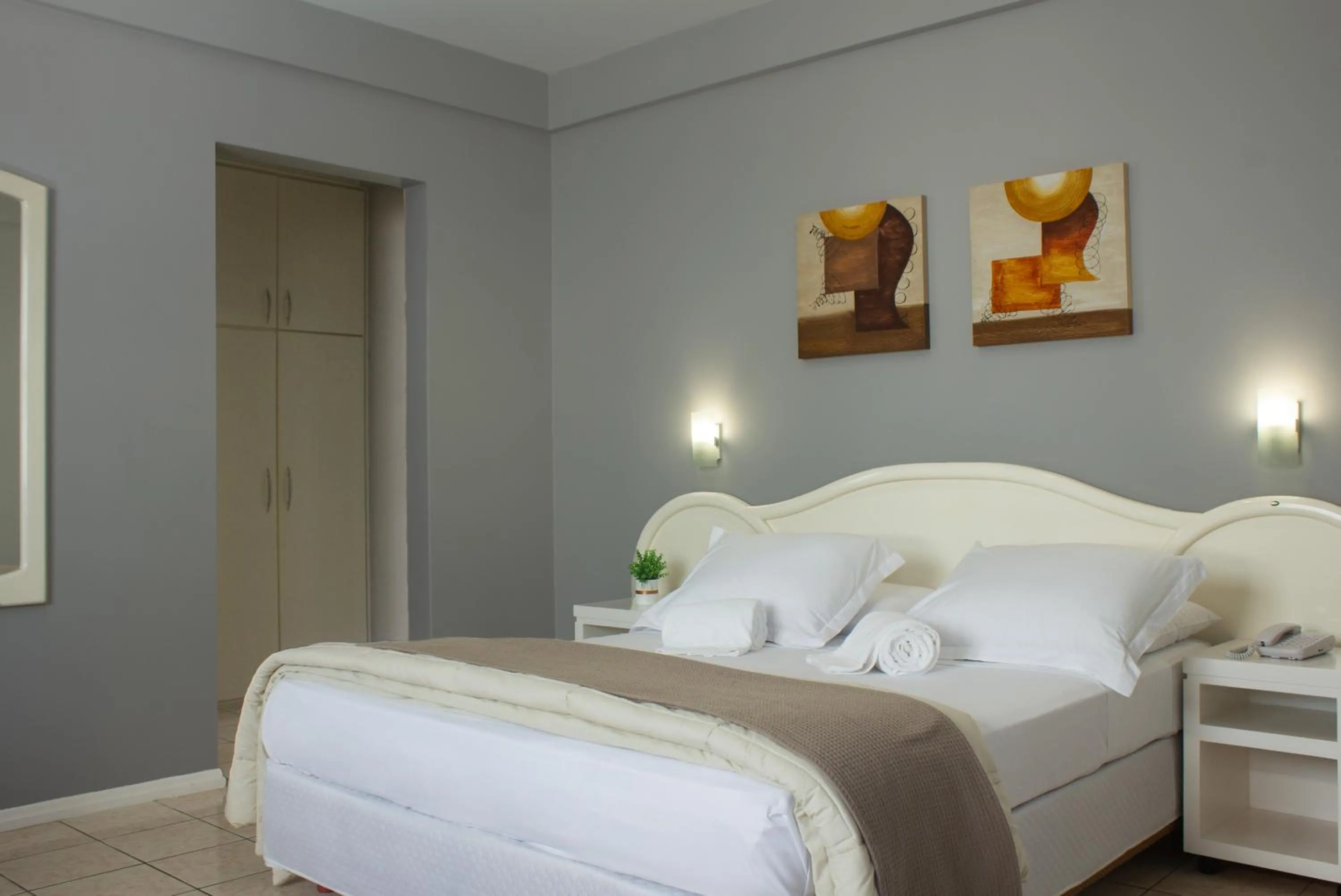 Bed in Hotel Caverá