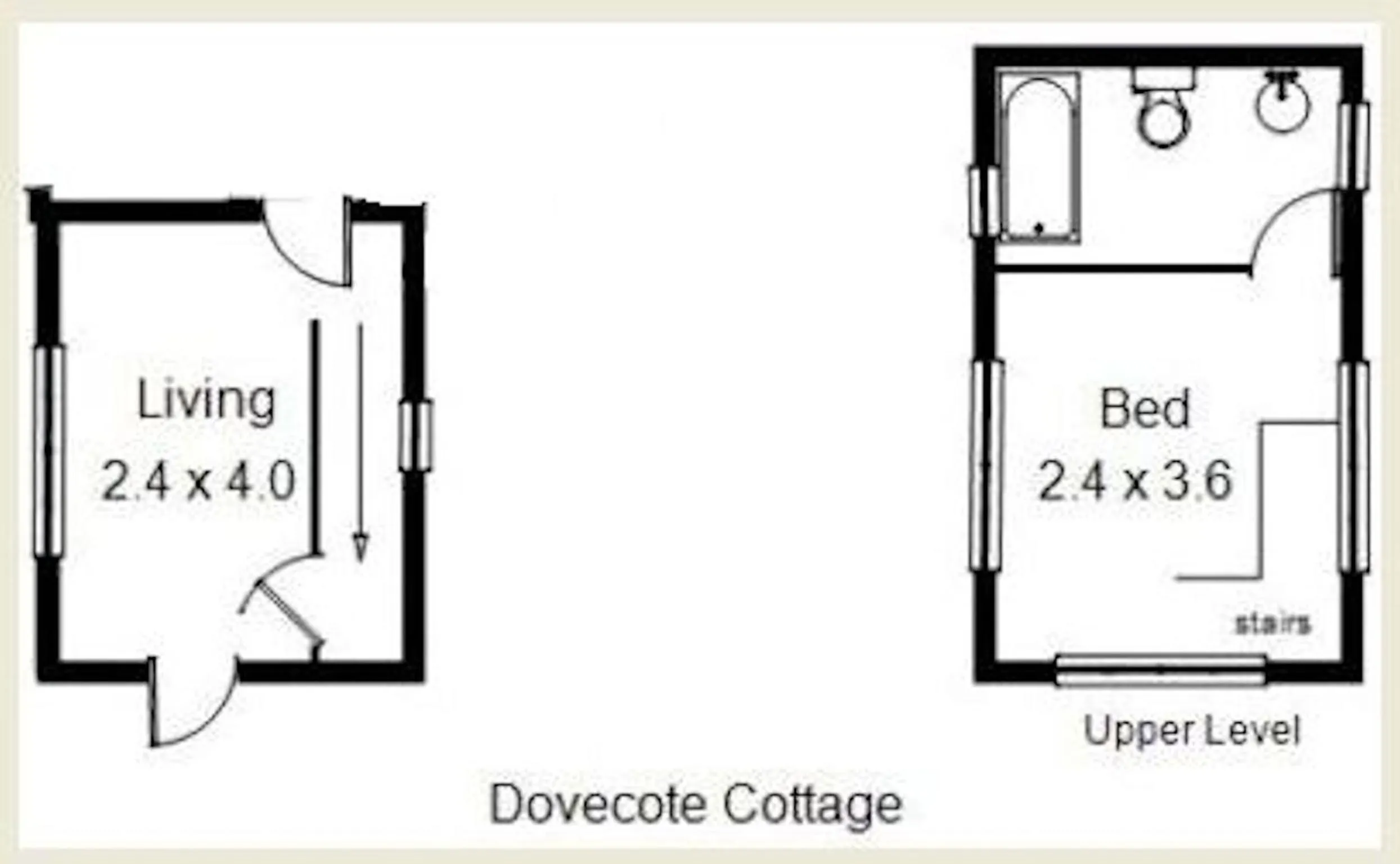 Floor plan in Clarendon Cottages