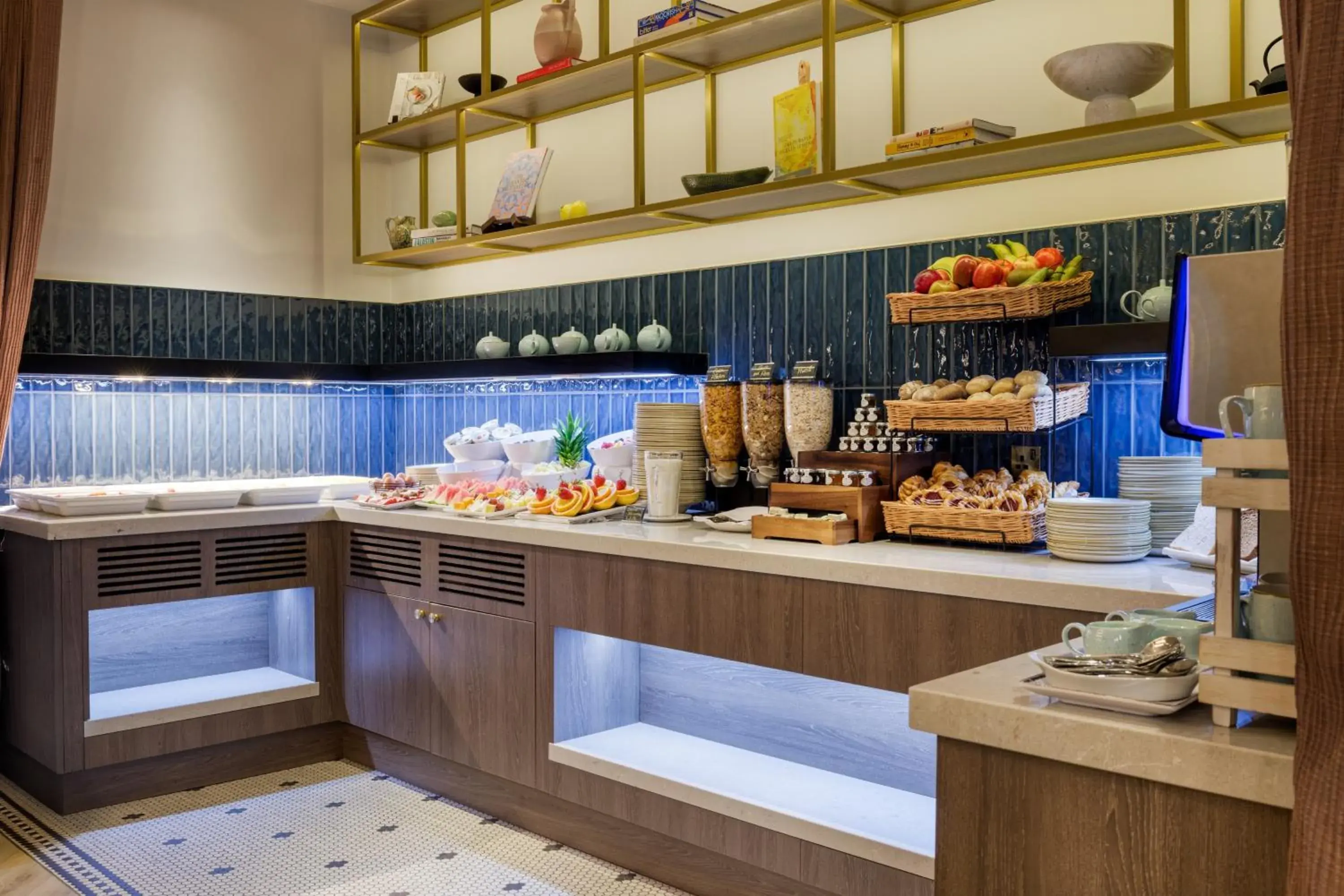 Buffet breakfast in The Memoir Club, formerly Ambassadors Bloomsbury Buffet breakfast in The Memoir Club, formerly Ambassadors Bloomsbury