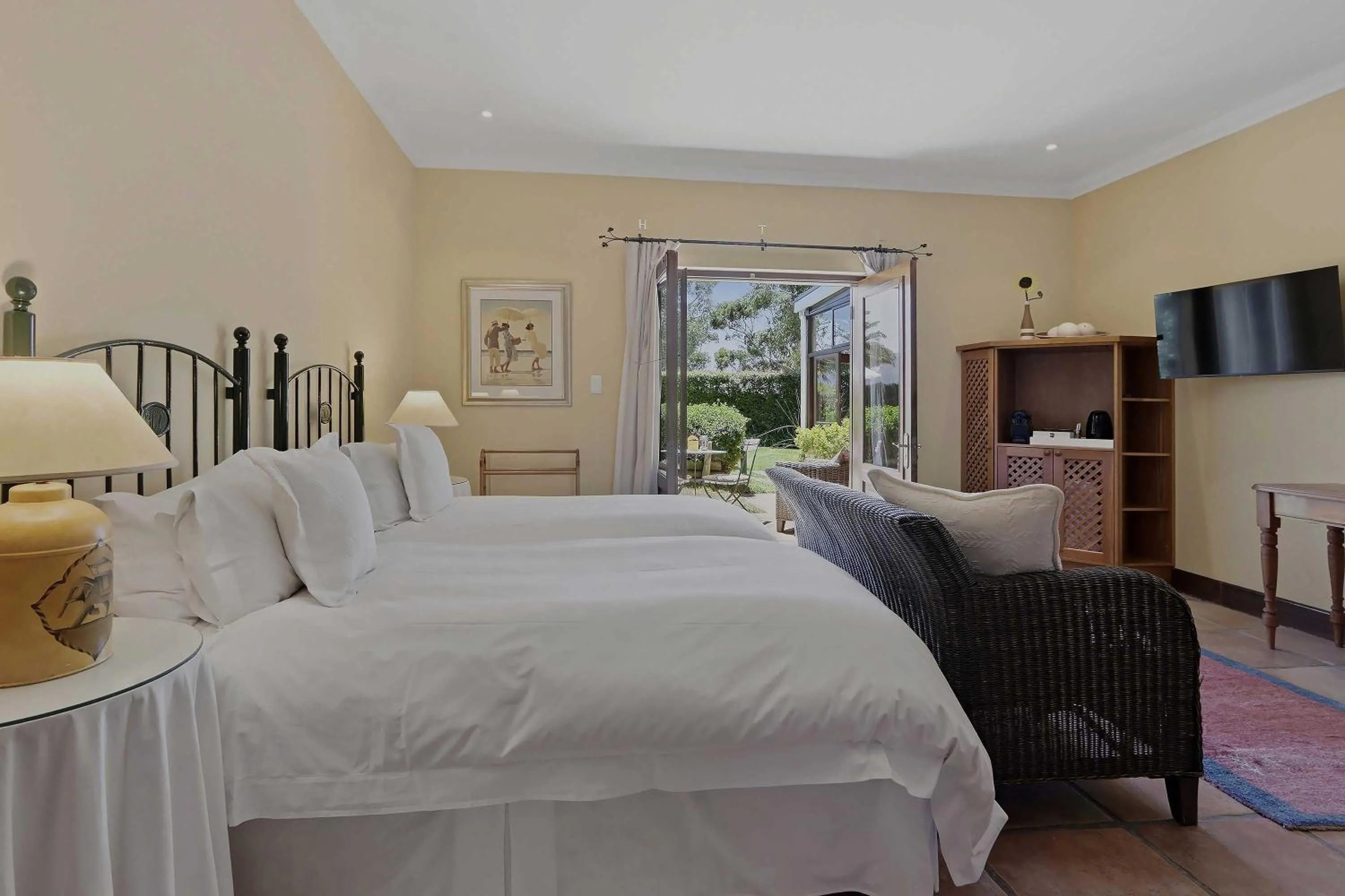 Bed in High Timbers Lodge