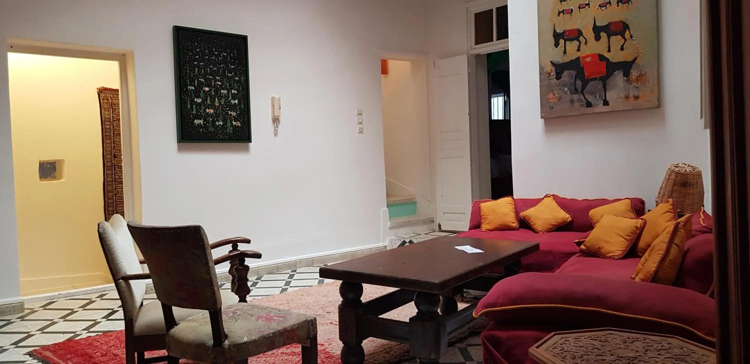 Communal lounge/ TV room in Dar Zerhoune