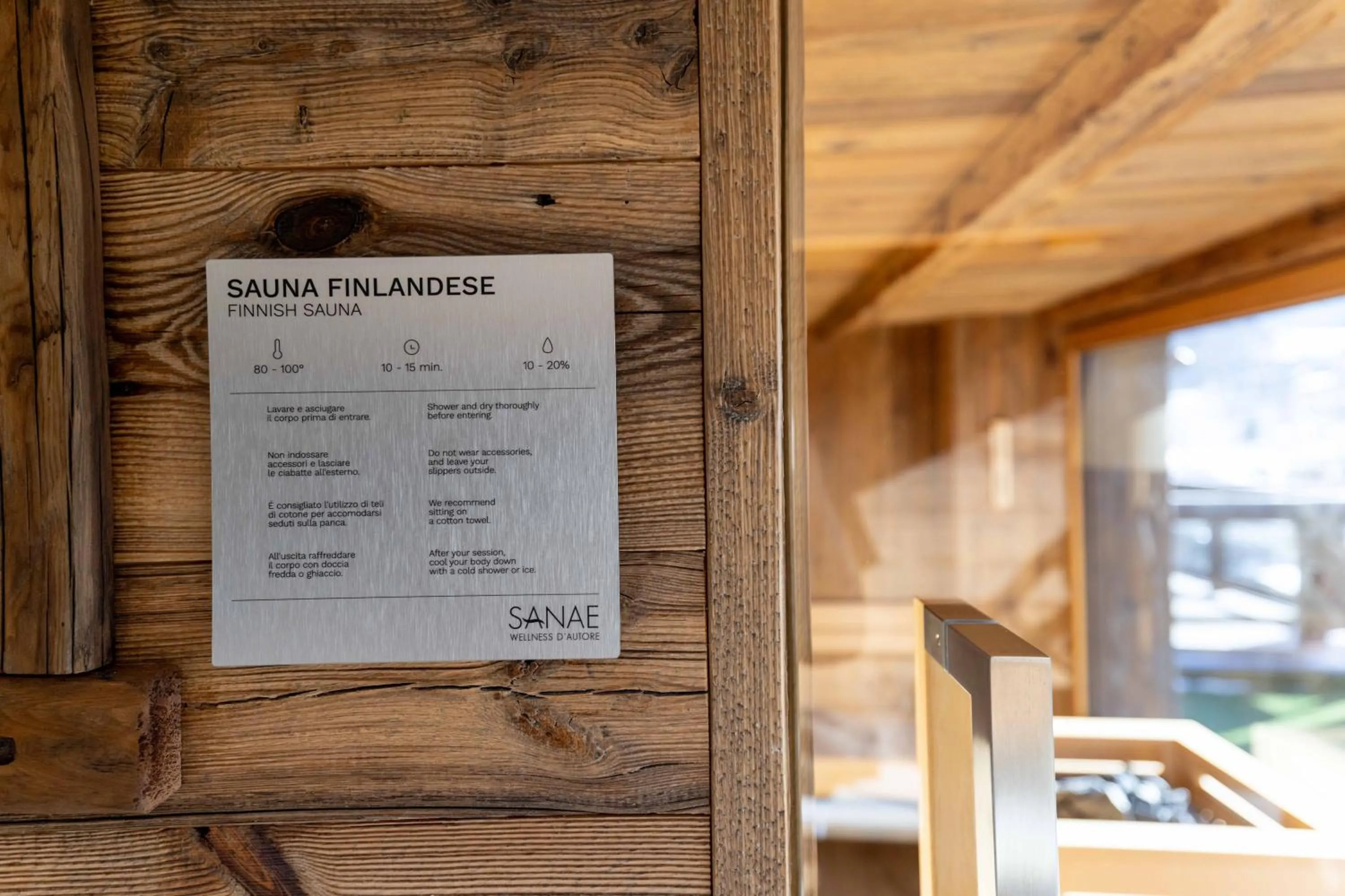 Sauna in Hotel La Montanina