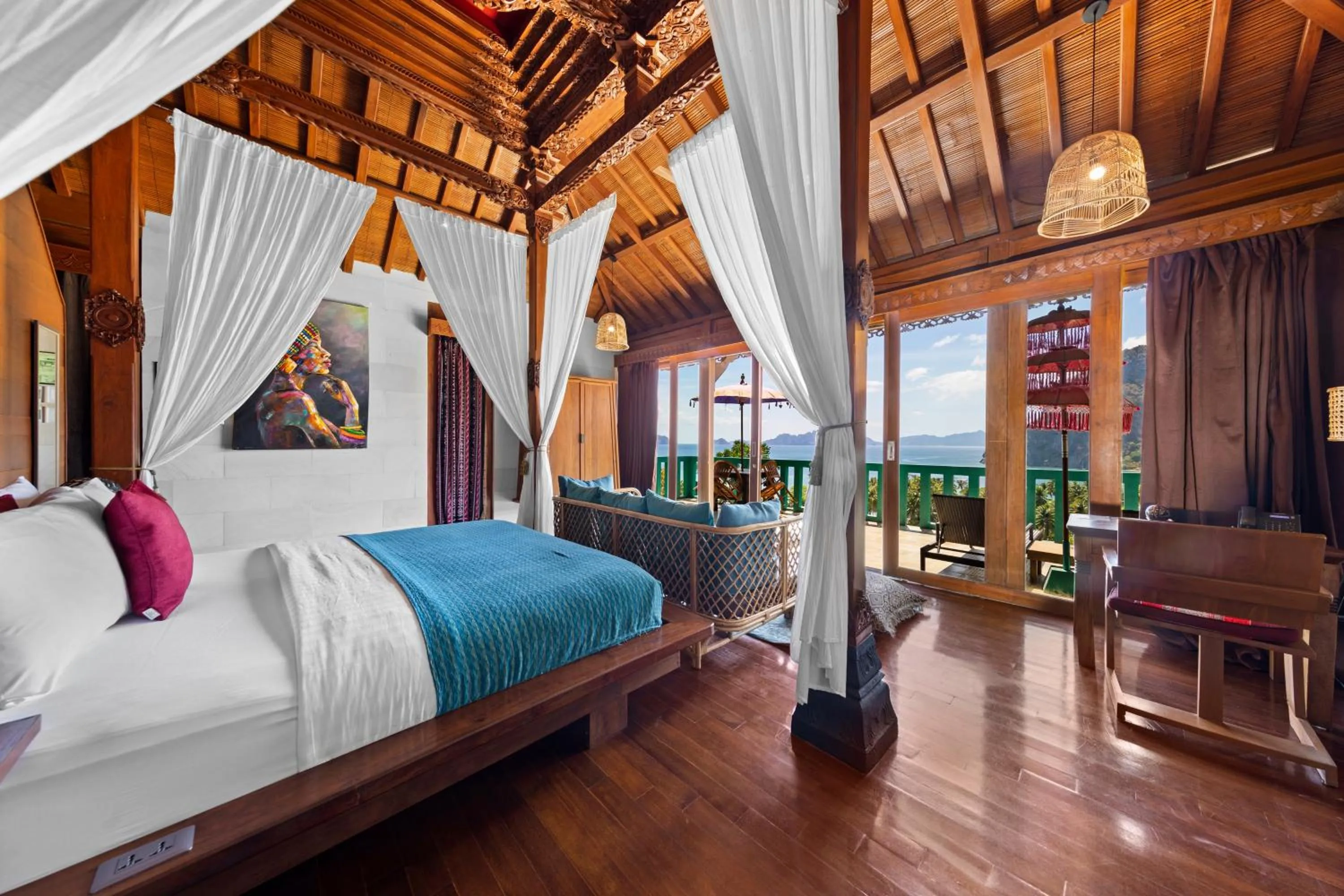 Bed in Karuna El Nido Villas