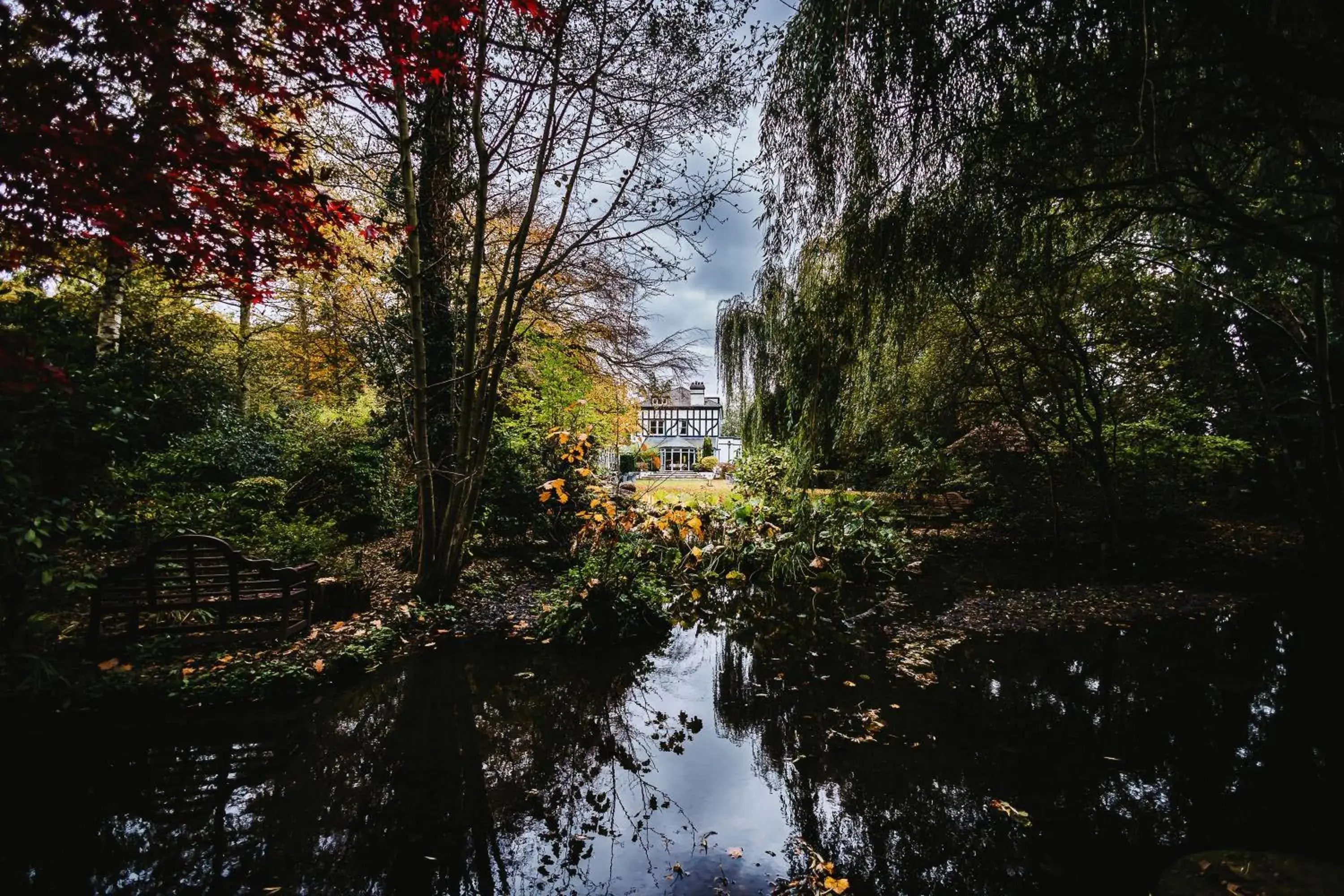 Garden view in Brook Hall Hotel