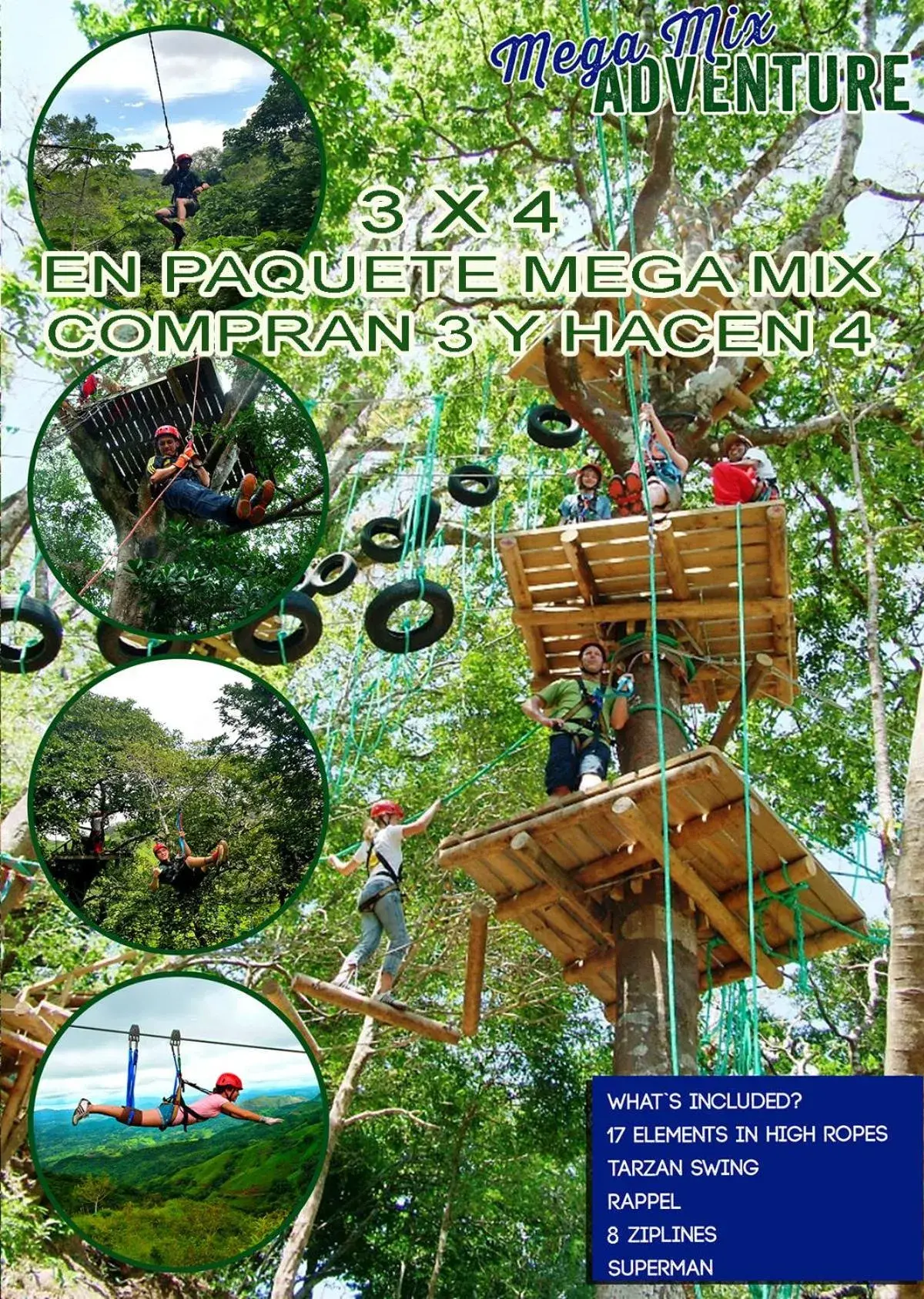 Quadruple Room with Private Bathroom in Adventure Park & Hotel Vista Golfo Quadruple Room with Private Bathroom in Adventure Park & Hotel Vista Golfo