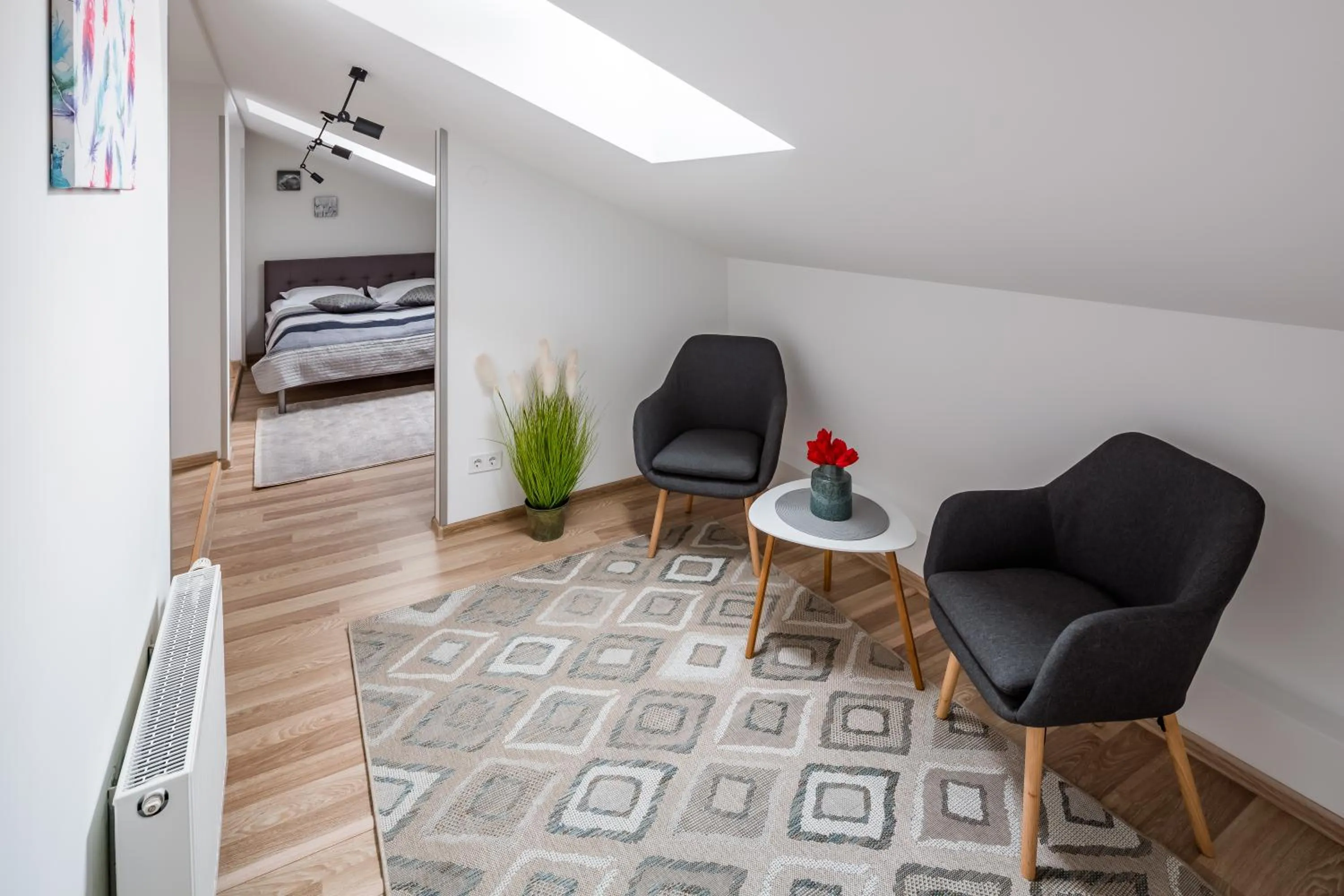 Living room, Bed in Apart Hotel Code 10