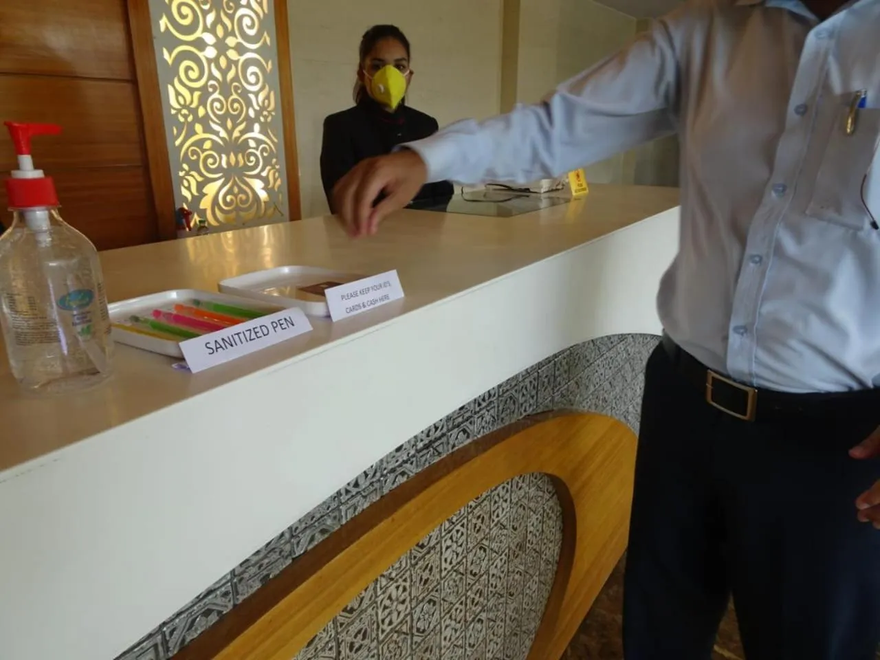 Lobby or reception in Hotel Kanha’s Palm Springs