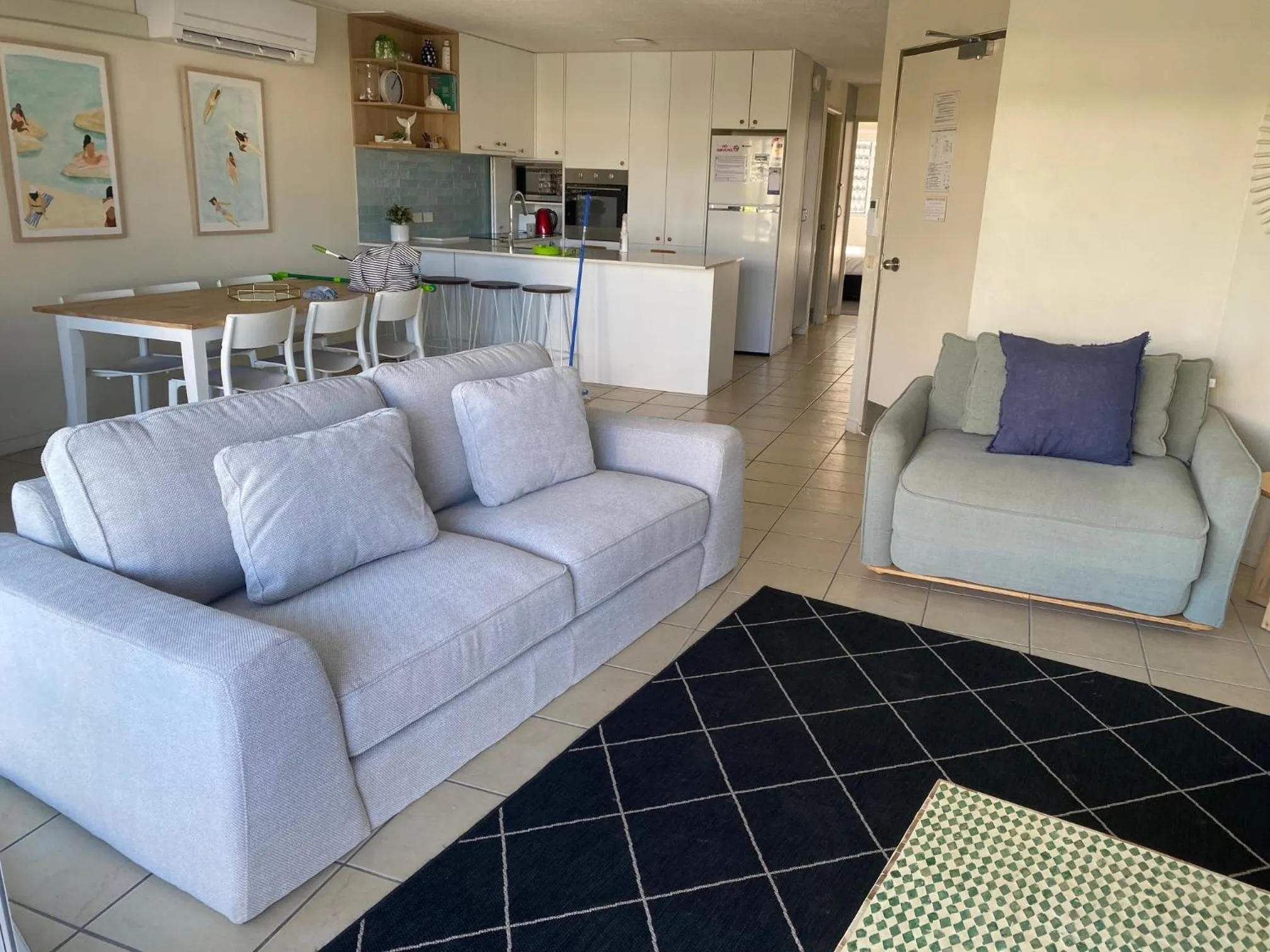 Living room in Coral Sea Apartments