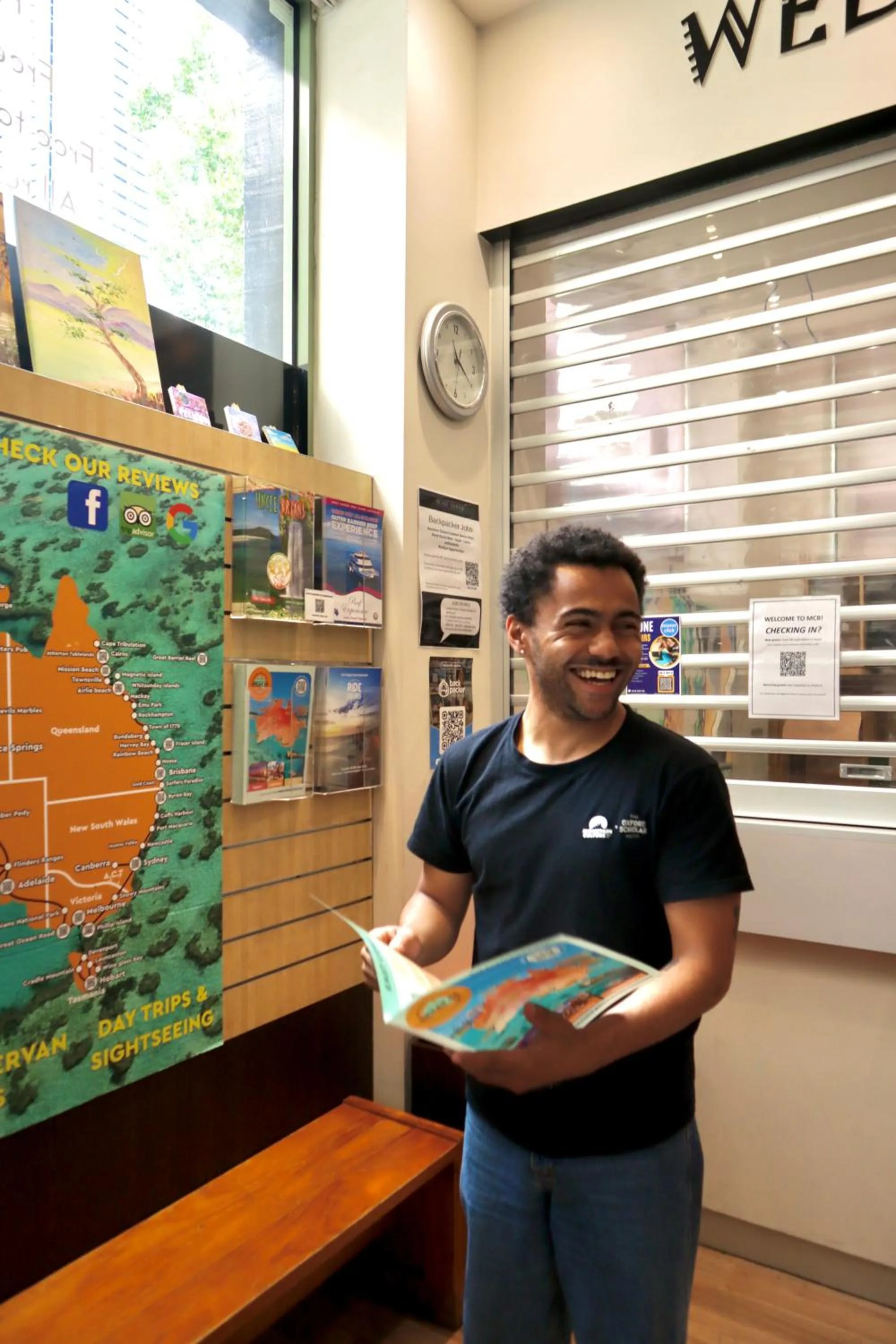 Lobby or reception in Melbourne City Backpackers