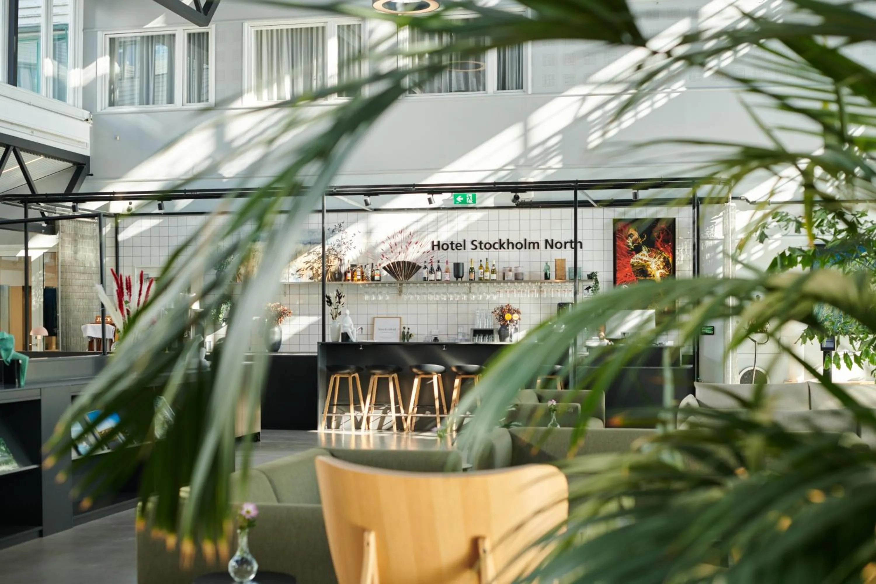 Lobby or reception in First Hotel Stockholm North