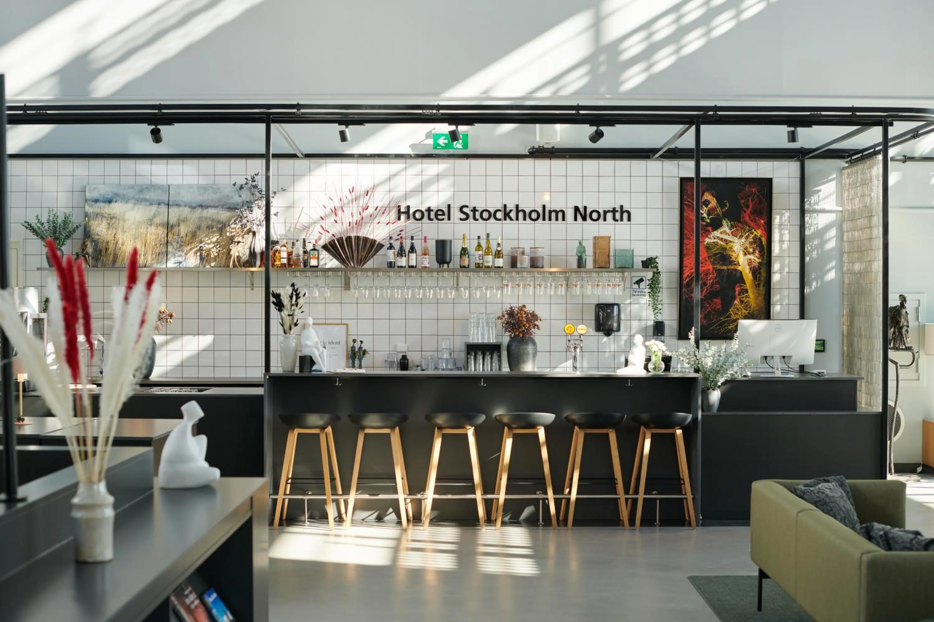 Lobby or reception in First Hotel Stockholm North