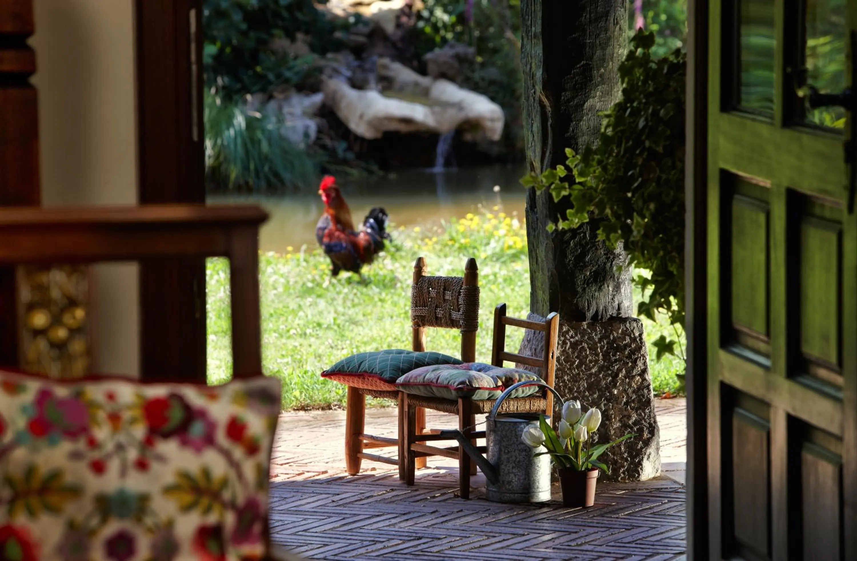 Patio in Hotel Ibarra Zalla