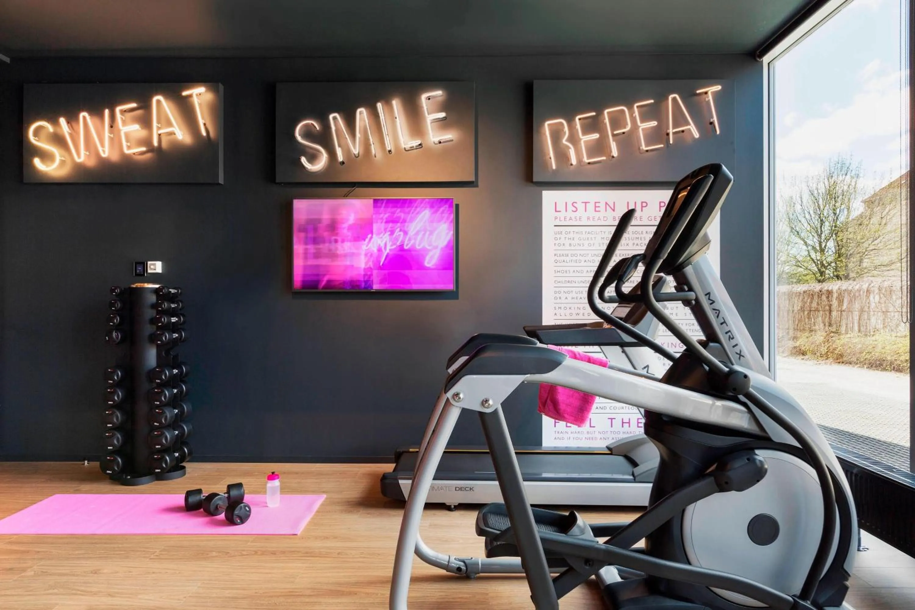 Fitness centre/facilities in Moxy Copenhagen Sydhavnen