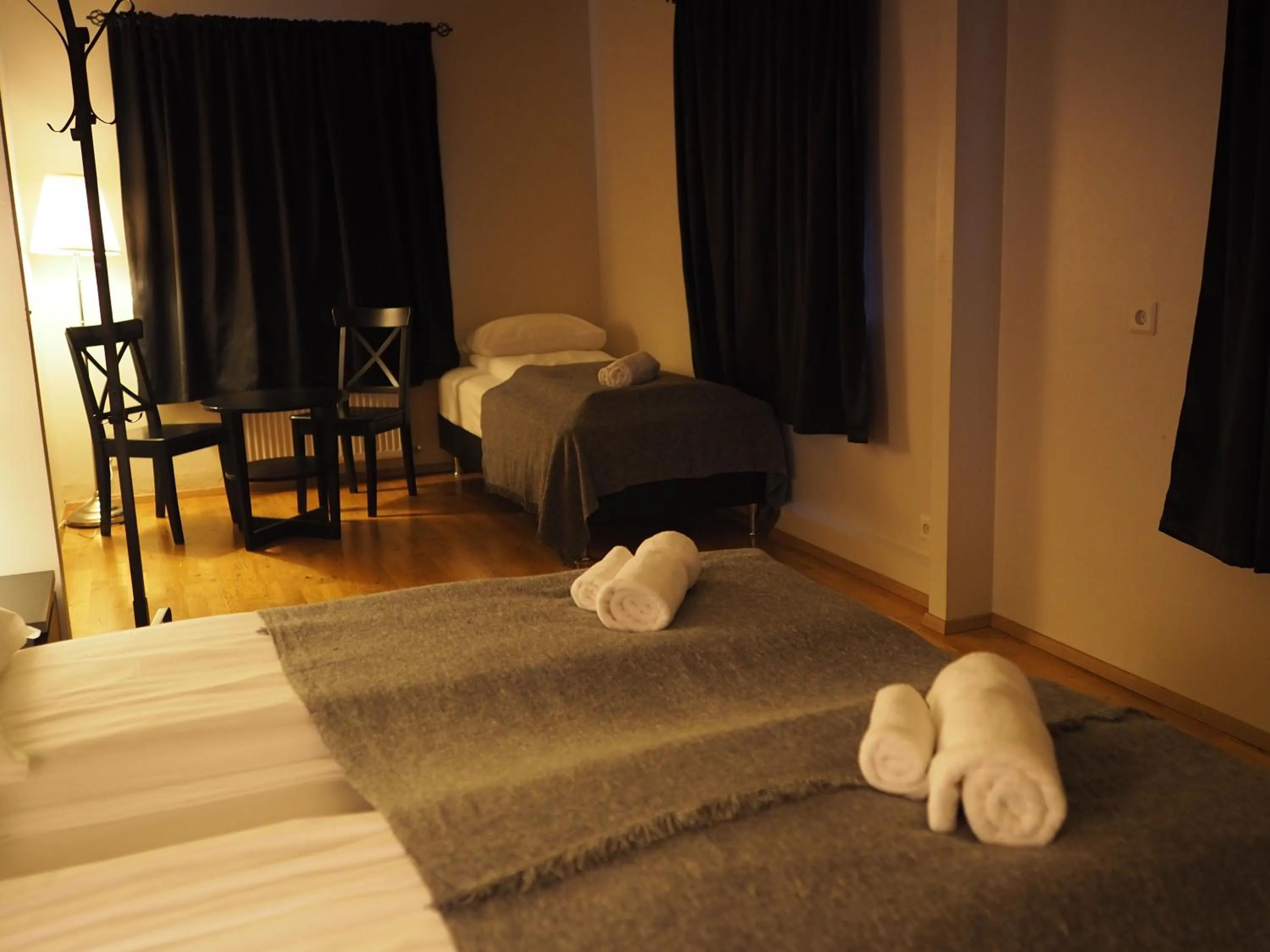 Bed in Fisherman Guesthouse Sudureyri