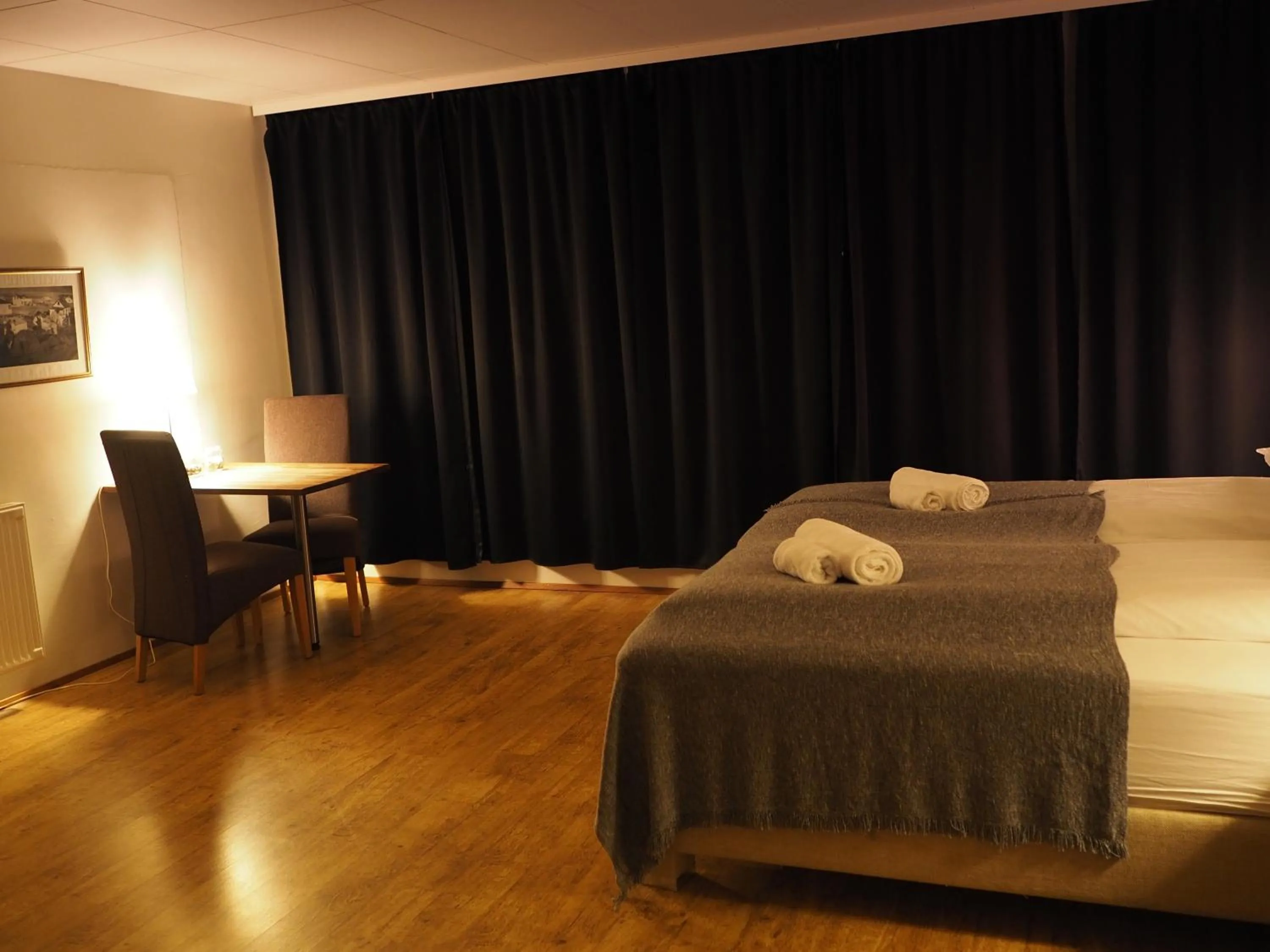 Bed in Fisherman Guesthouse Sudureyri