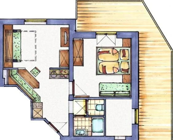 Floor plan in Gästehaus Gratz - inklusive Eintritt in die Alpentherme
